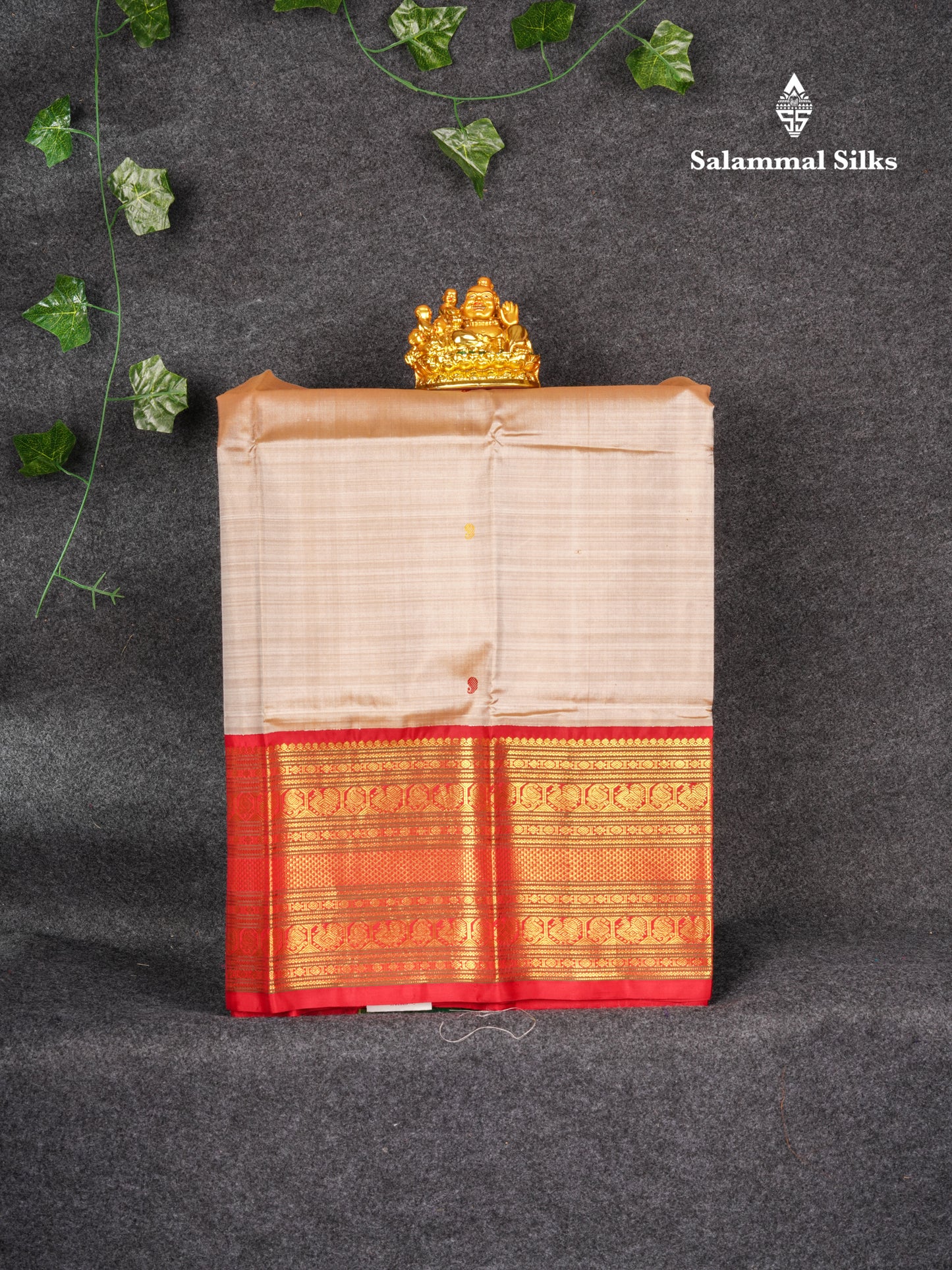 Pure Silk Pattu Pavadai (Sandal) With Chilly Red Blouse 23.50"