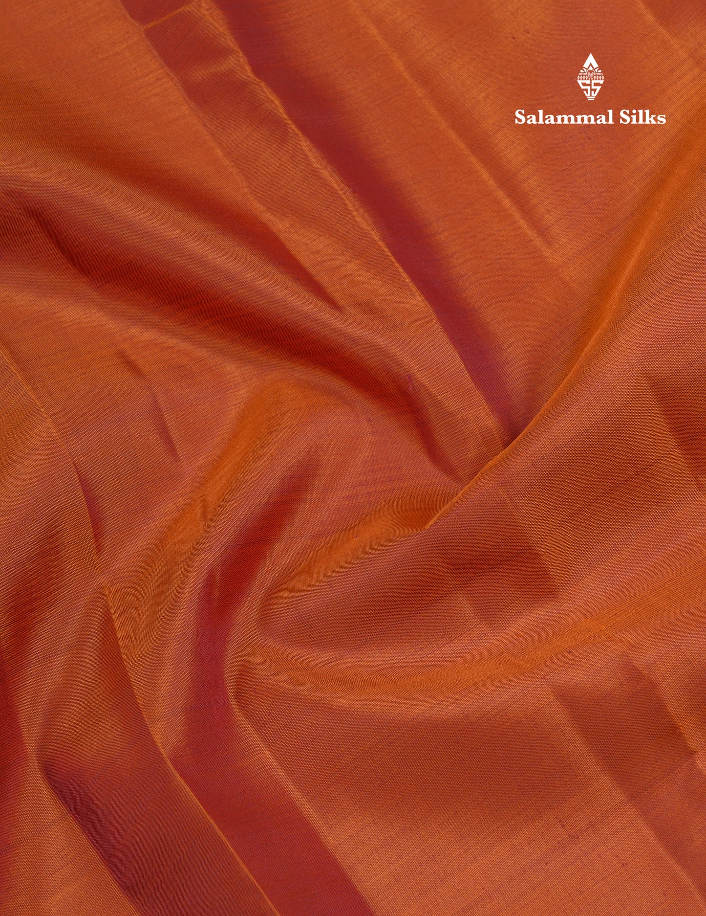 Plain Rust Orange Kanjivaram Pure Silk Silk Fast Premium Zari Saree With Contrast Brown Border