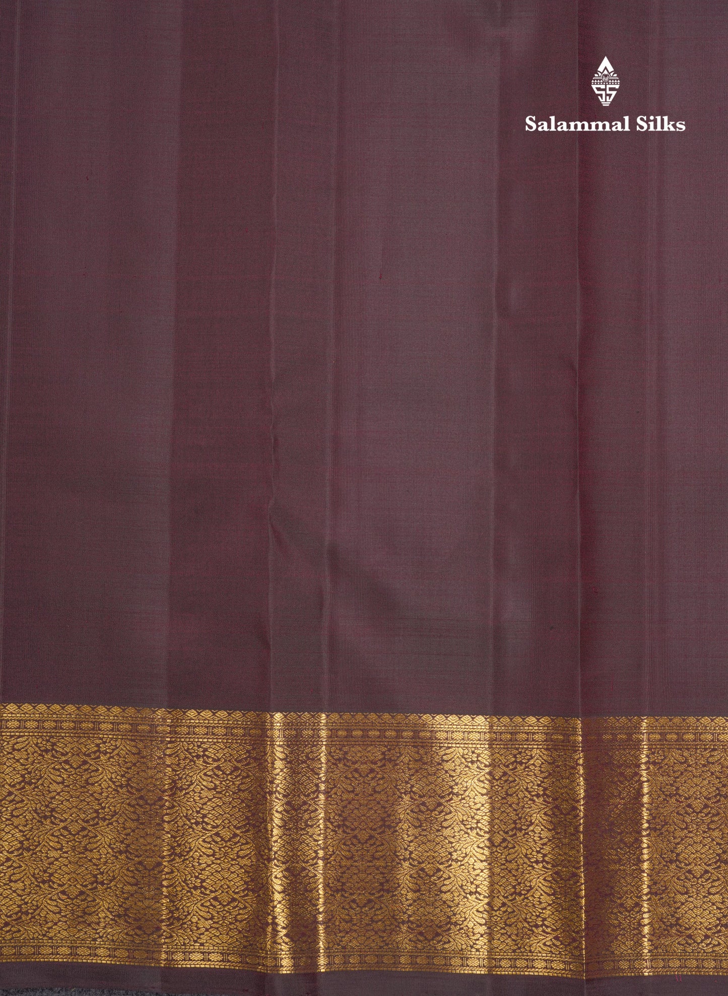 Beautiful Plain Rust Orange Kanjivaram Pure Silk Saree With Contrast Brown Border