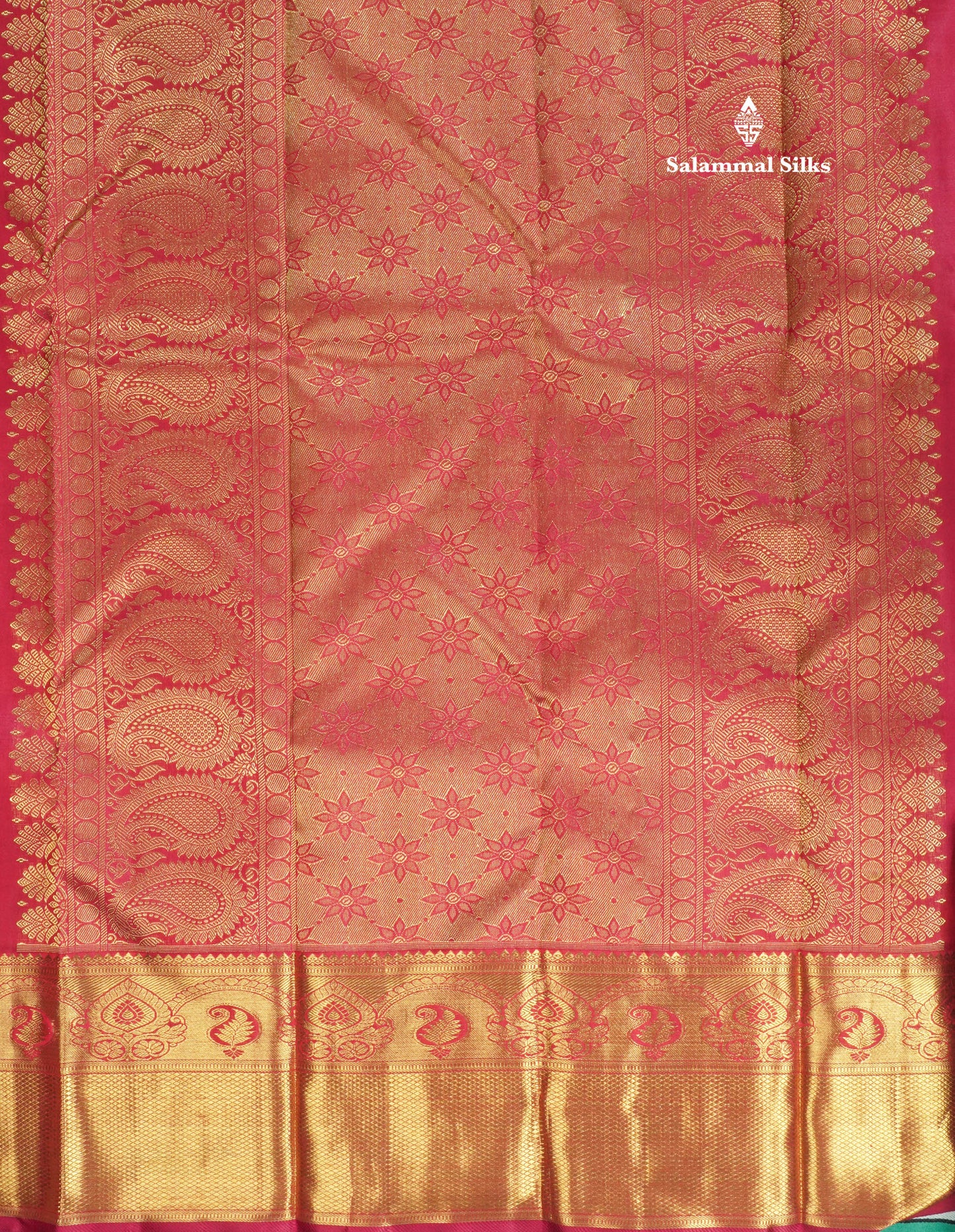 Beautiful Maroon MeenaKari Work Pure Kanjivaram Silk Saree (2G) Zari With Self Border