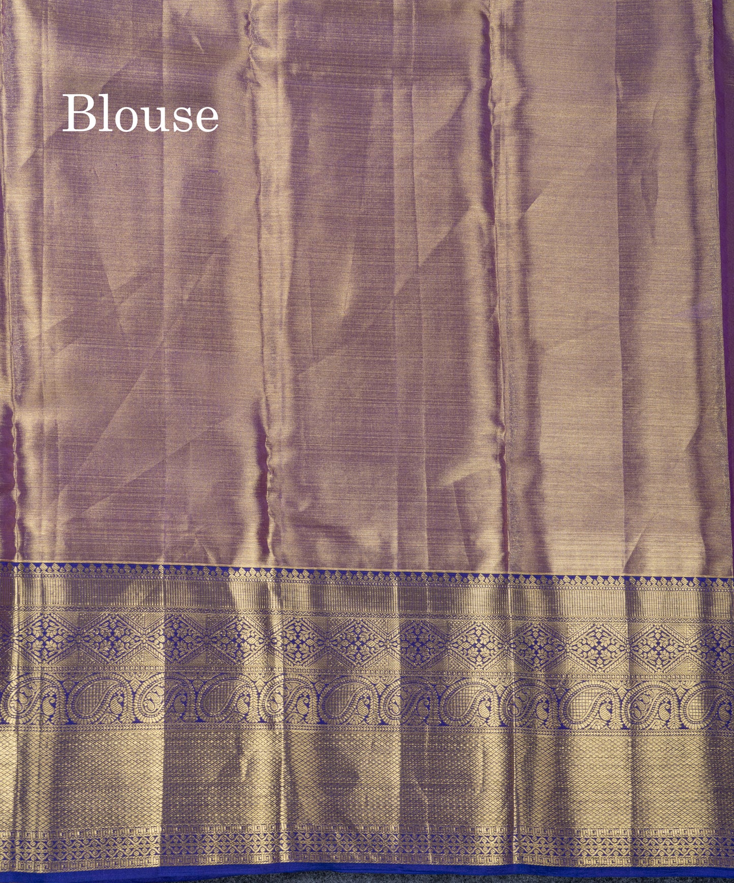 Purple Tissue Bridal Pure Kanjivaram Silk Saree With Contrast Violet Traditional Evening Morning Border