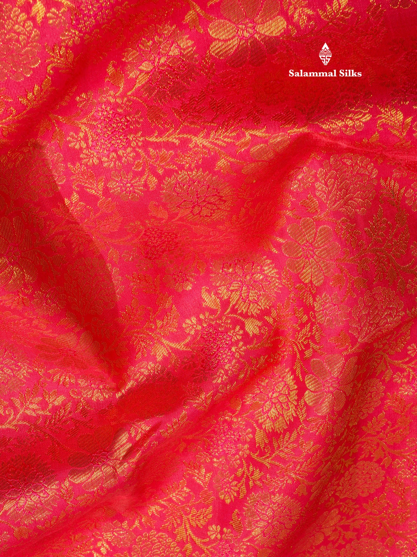Beautiful Dual Tone Reddish Pink Pure Kanjivaram Silk Saree (2G) Zari With Contrast Rexona Green Border