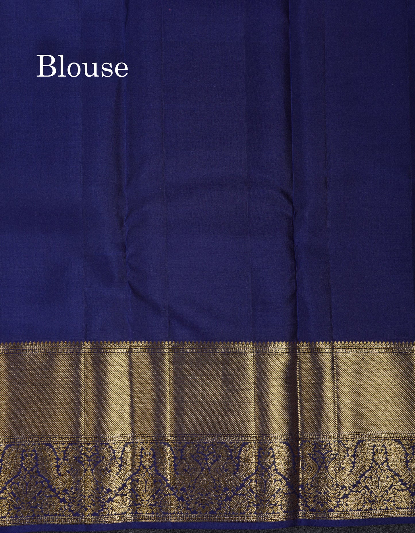 Beautiful Cream Bridal Pure Kanjivaram Silk Saree With Contrast Navy Blue Traditional Evening Morning Border