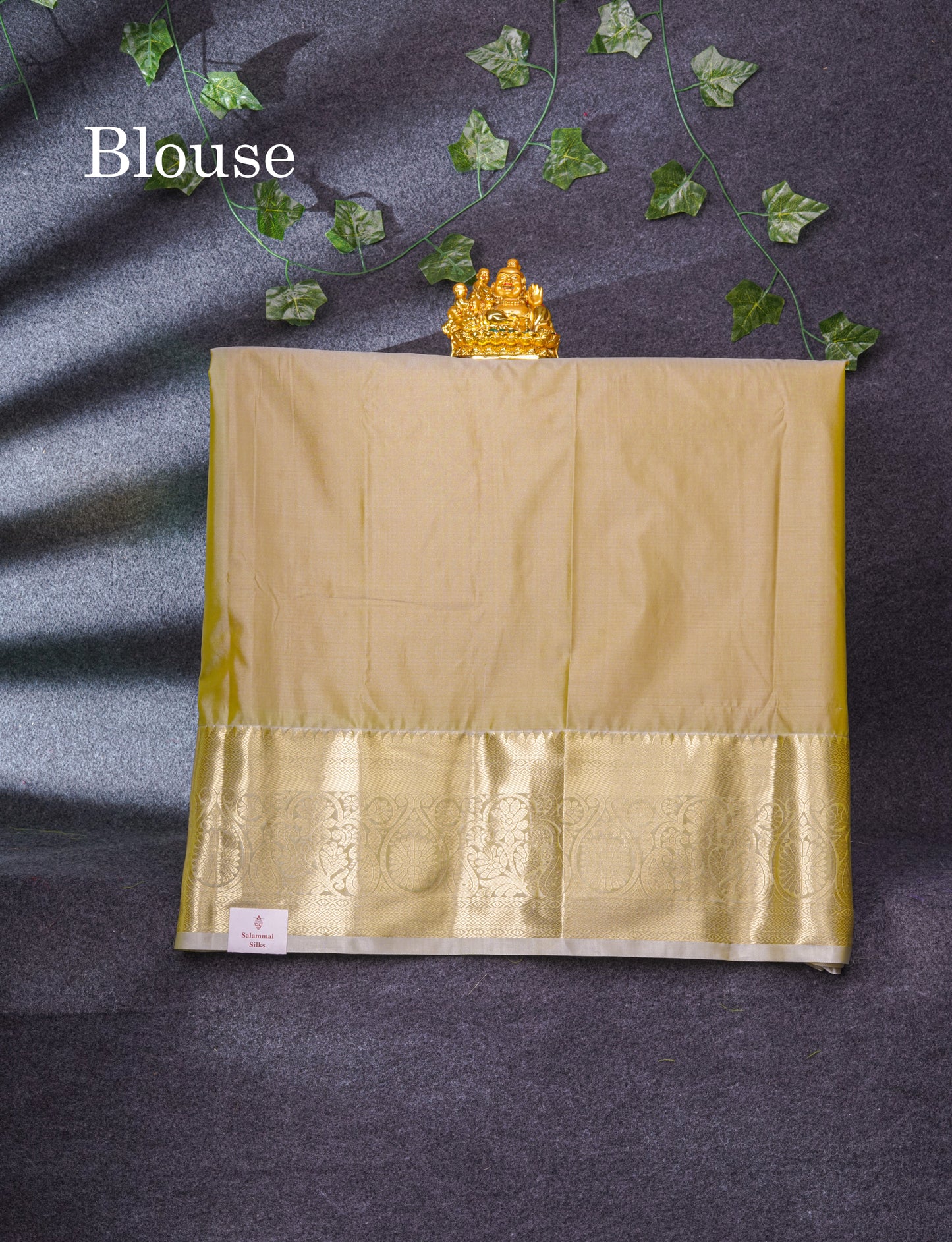 Semi Silk Pattu Pavadai (Pink) With Sandal Blouse 35.5"
