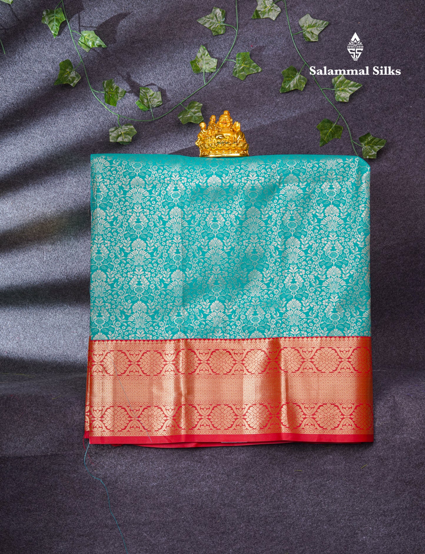 Semi Silk Pattu Pavadai (Half White) With Chilly Red Blouse 37"