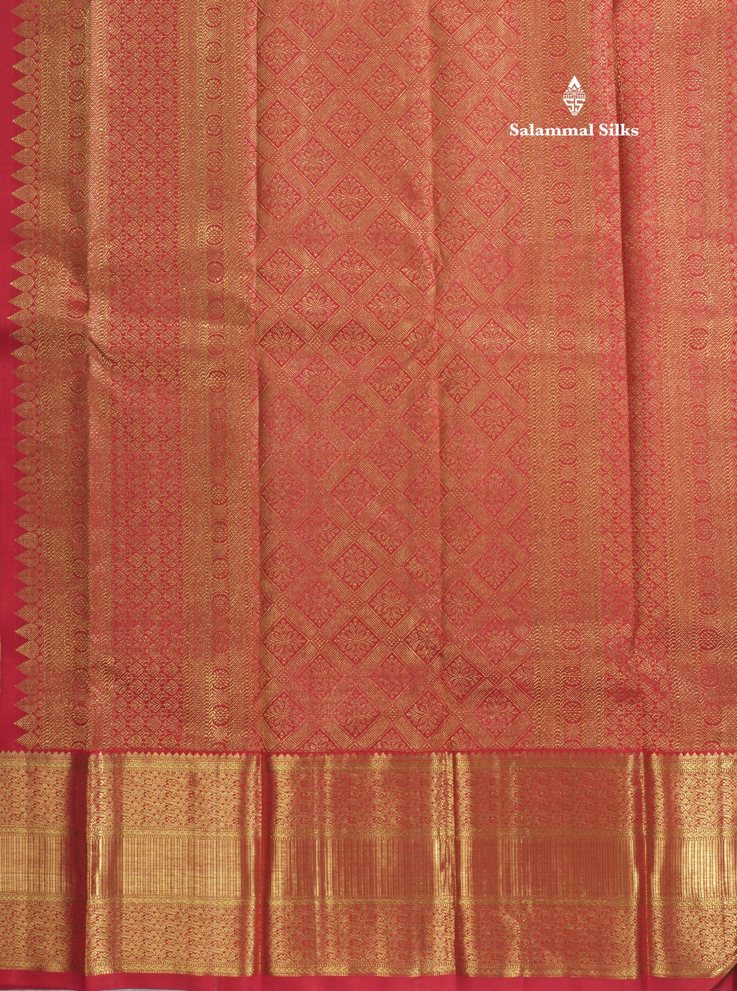 Korvai Anandha Blue Bridal Pure Kanjivaram Silk Saree With Contrast Red Border