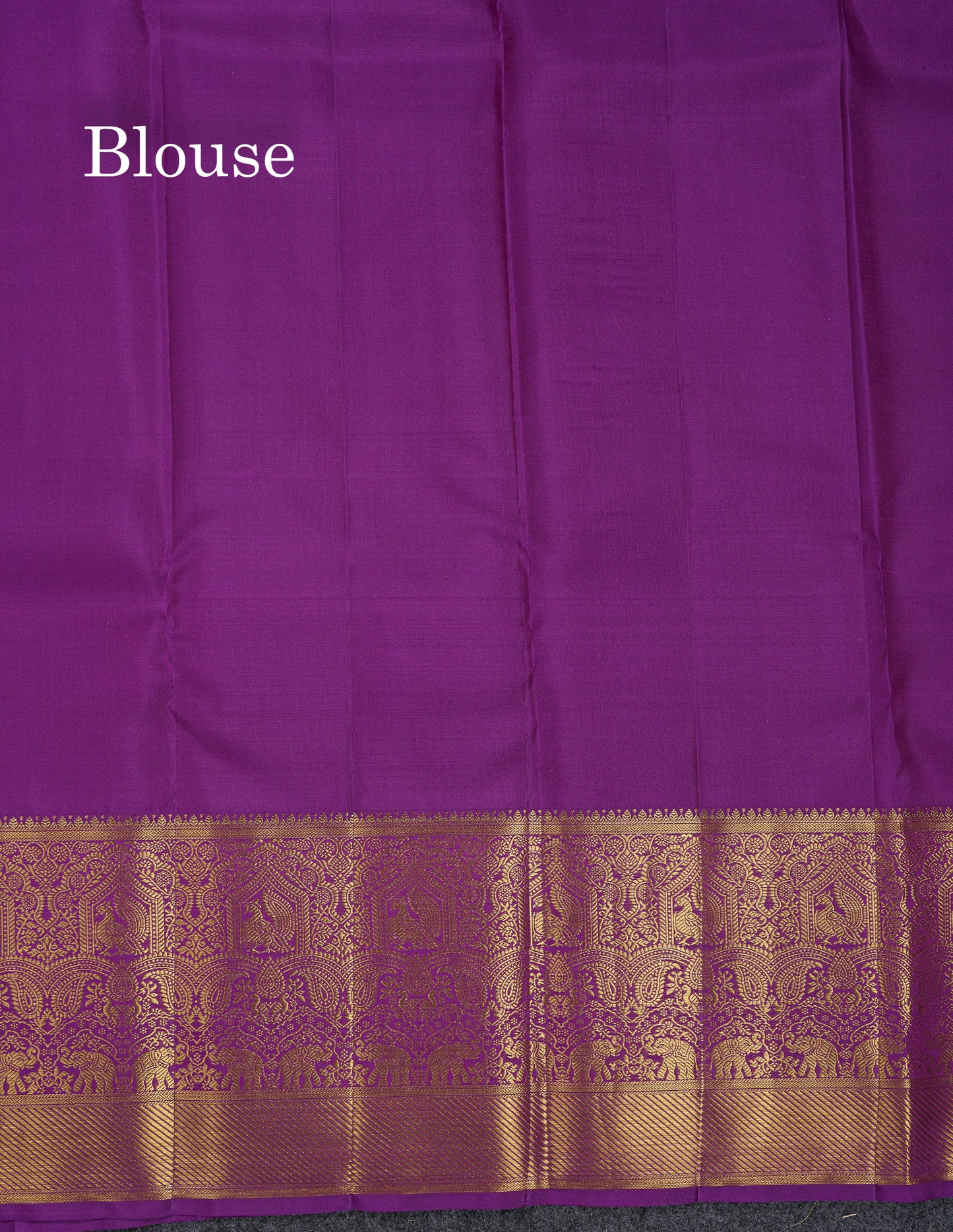 Beautiful Dual Tone Peacock Blue Pure Kanjivaram Silk Saree With Contrast Dark Purple Traditional Evening Morning Border
