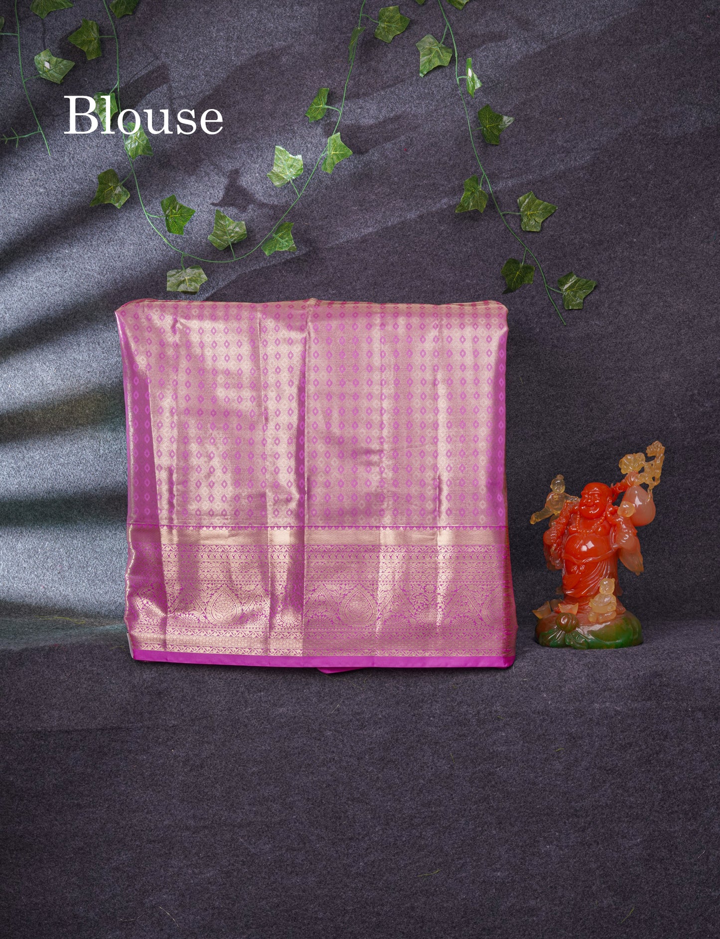 Semi Silk Pattu Pavadai Tissue (Olive Mustard Yellow) With Pink Blouse 36"