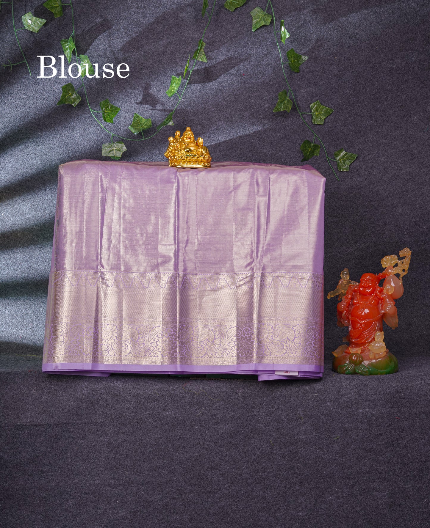 Semi Silk Pattu Pavadai Tissue (Pastel Blue) With Lavender Blouse 37"