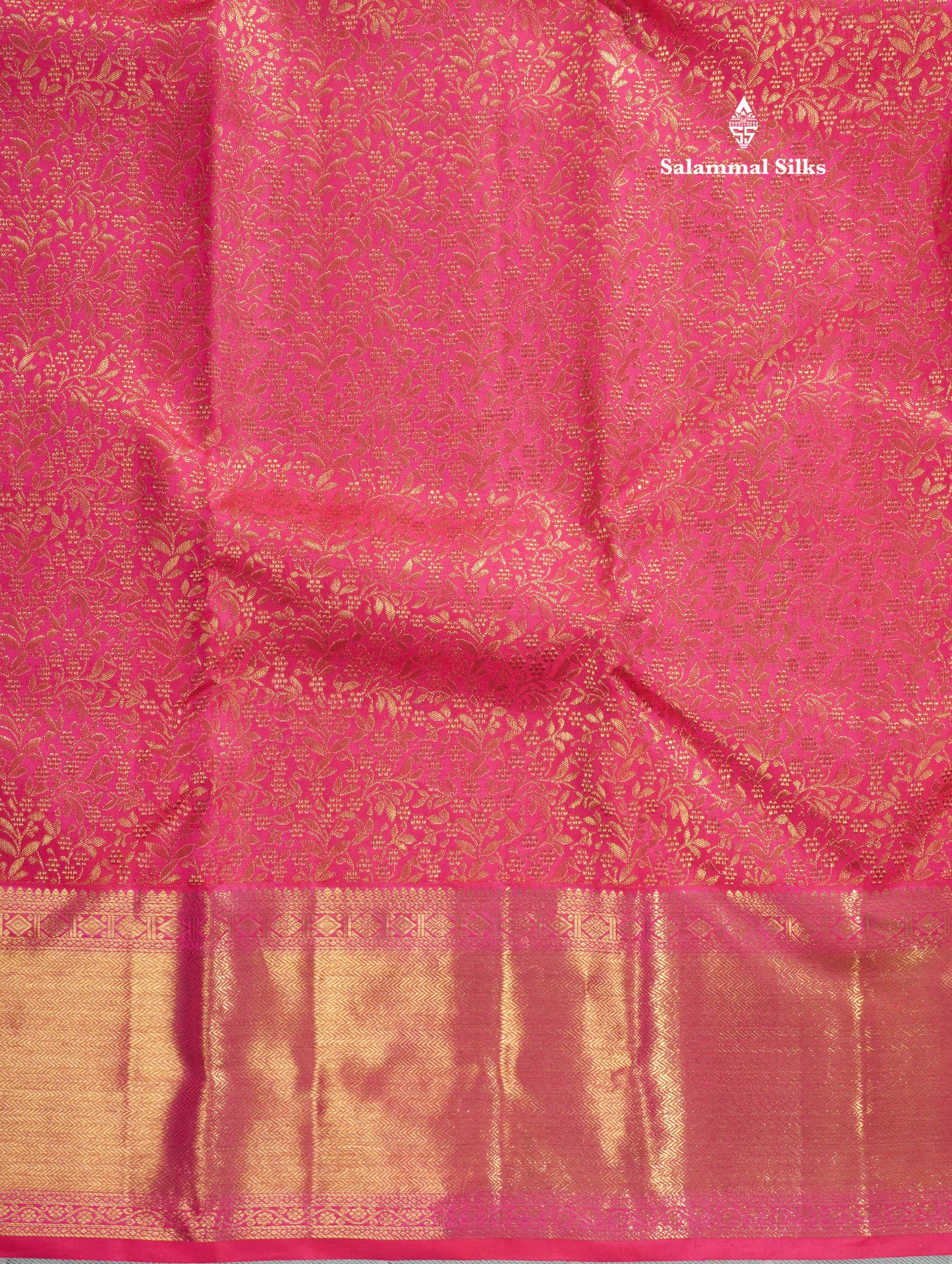 Beautiful Dual Tone Pinkish Red Pure Kanjivaram Silk Saree (2G) Zari With Self Border