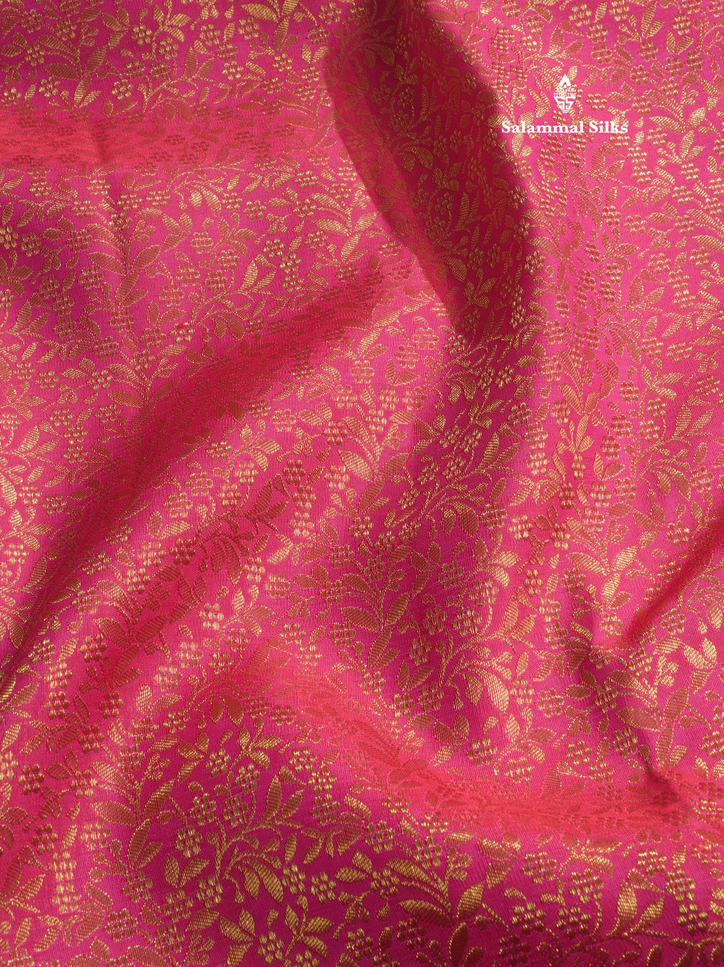 Beautiful Dual Tone Pinkish Red Pure Kanjivaram Silk Saree (2G) Zari With Self Border