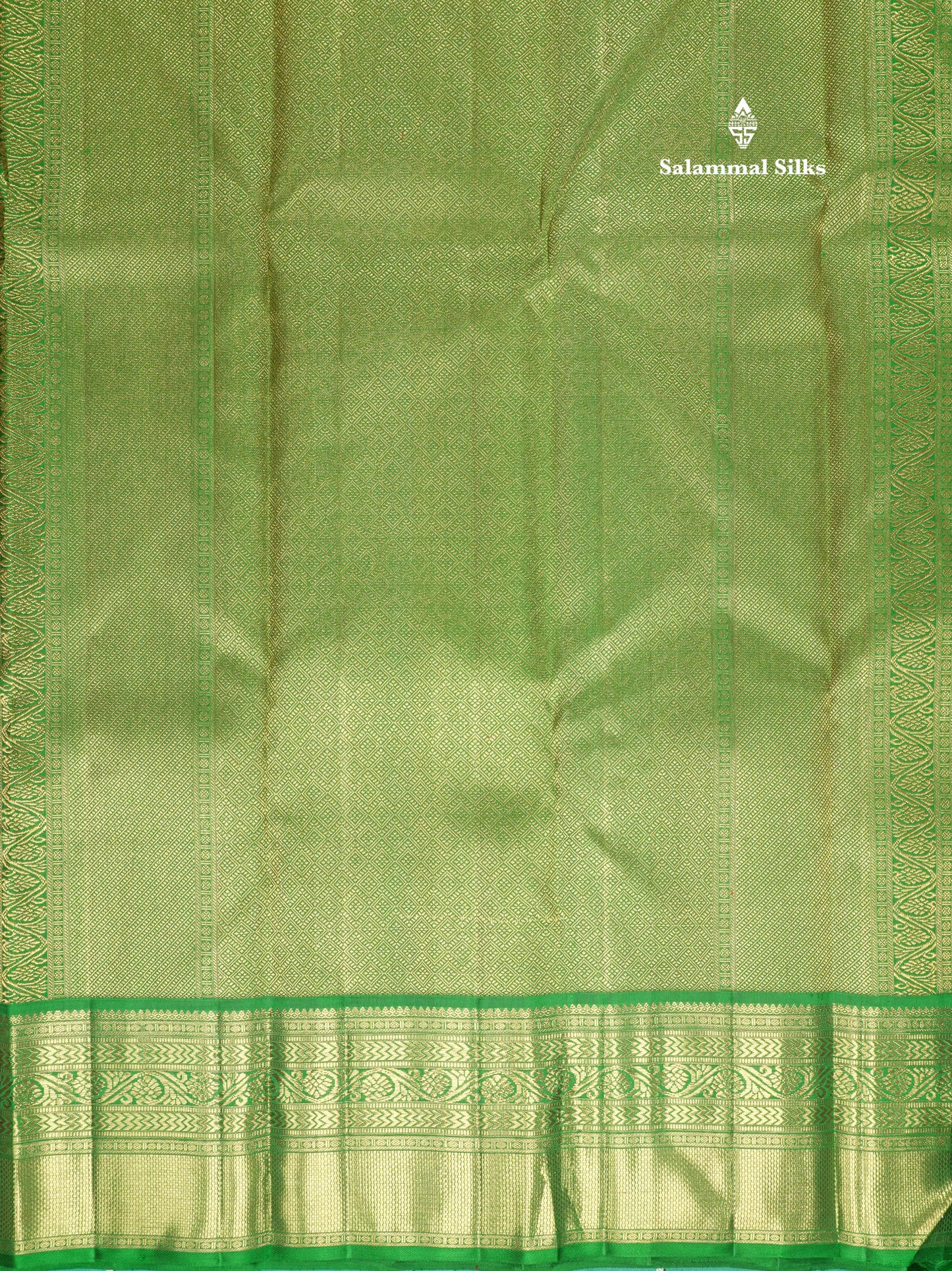 Red Pure Kanjivaram Silk Saree (2G) Zari With Contrast Bottle Green Border