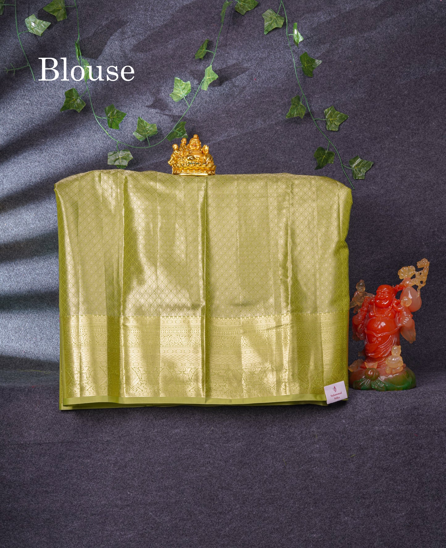 Semi Silk Pattu Pavadai Tissue (Light Lavender) With Bottle Green Blouse 36"