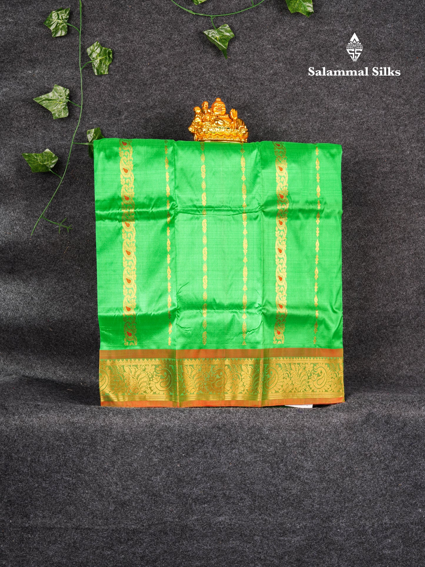 Pure Silk Pattu Pavadai (Green Colour) With Green Blouse 27"