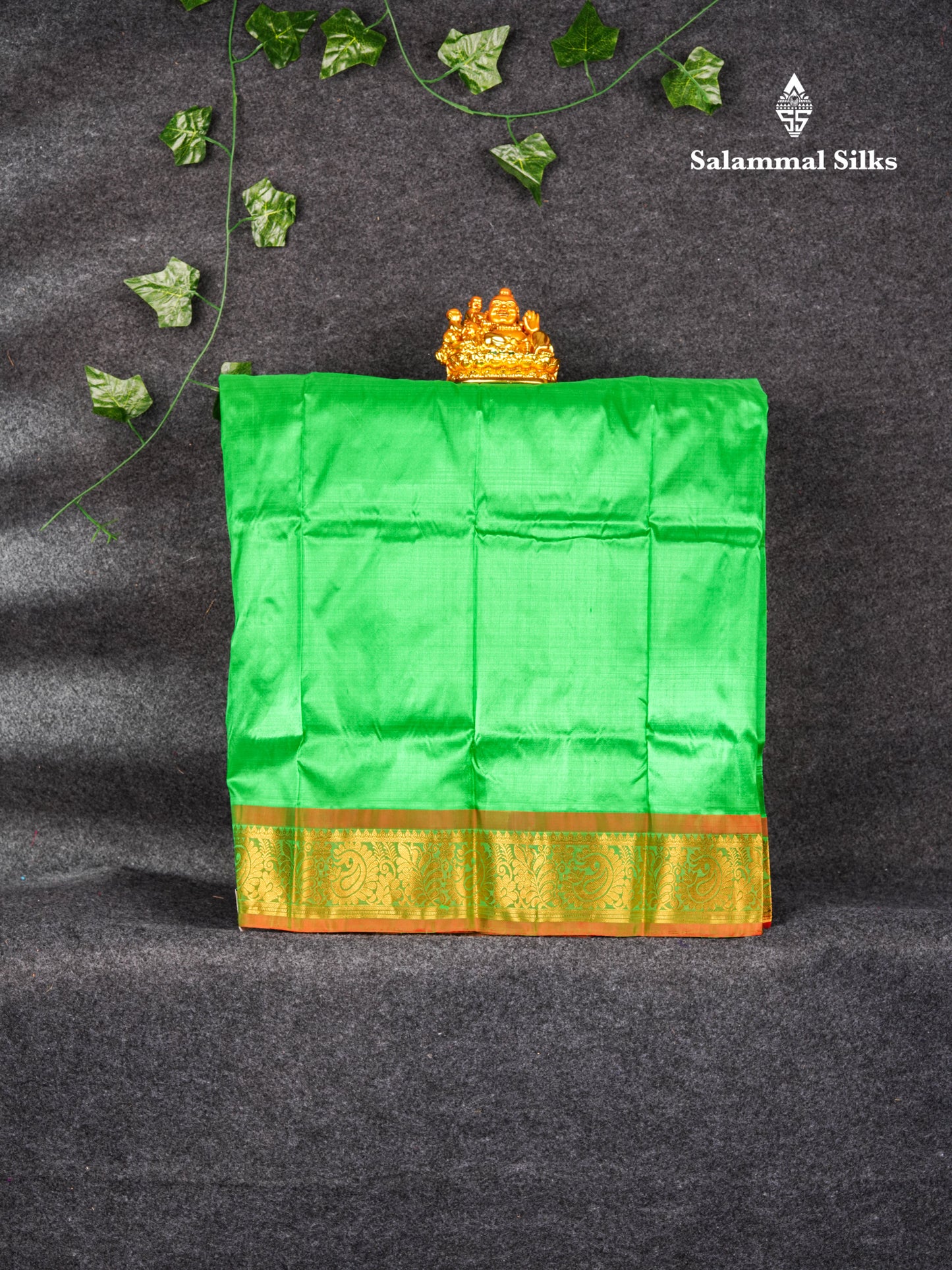 Pure Silk Pattu Pavadai (Green Colour) With Green Blouse 27"