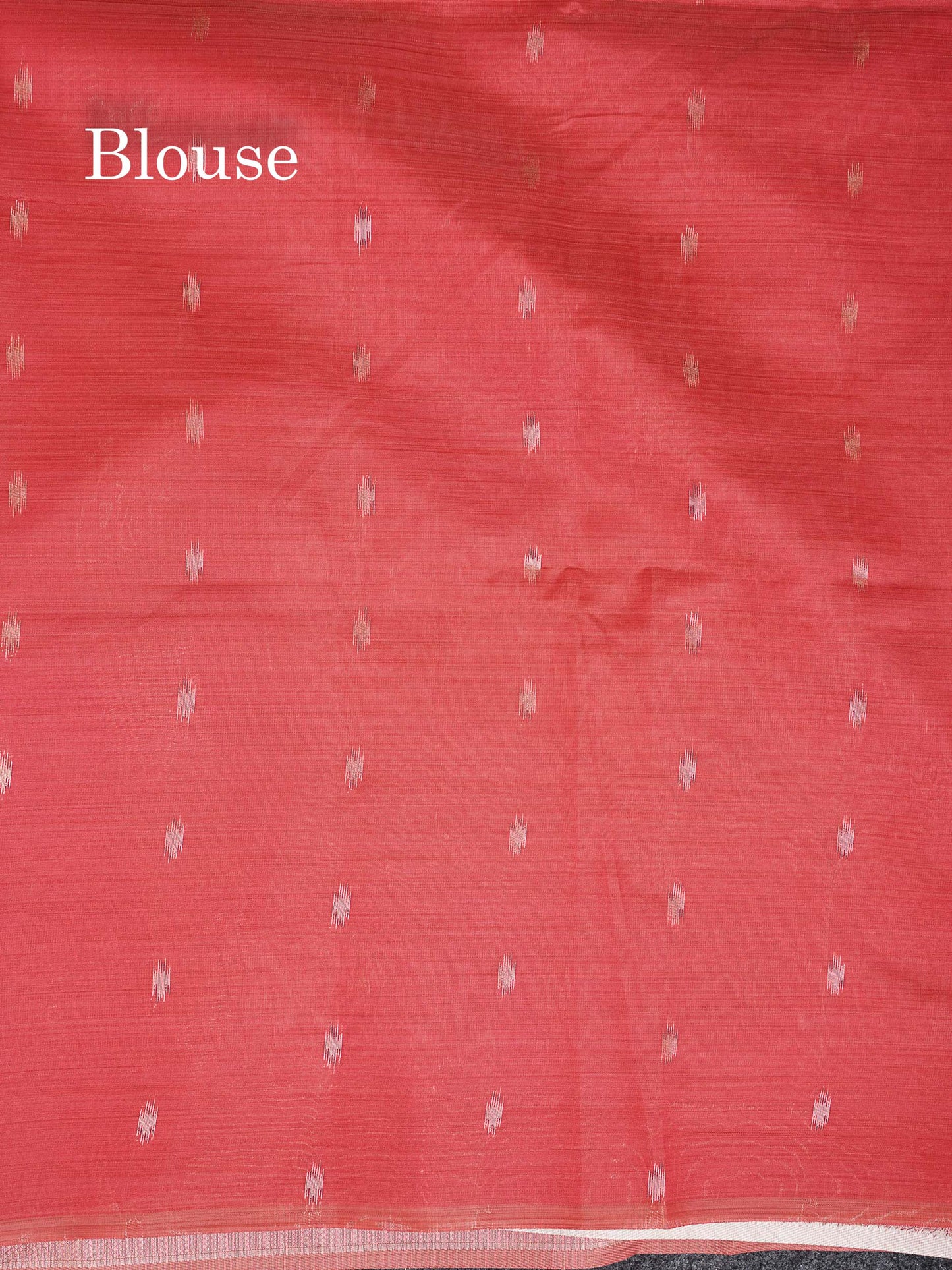 Cotton Mix Saree - Cream Sandal Along With Contrast Tomato Red Fancy Border