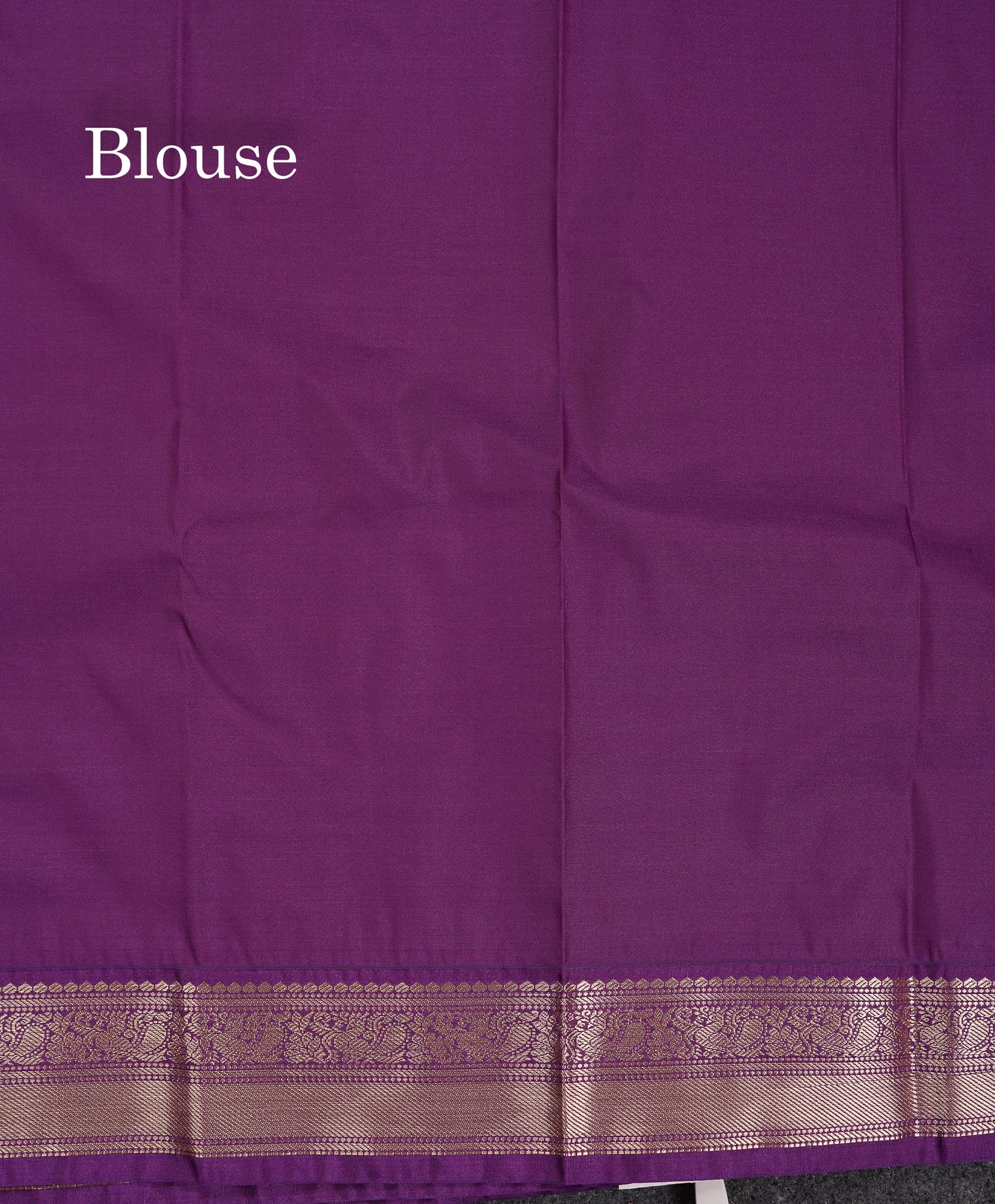 Beautiful Cream Sandal Semi Silk Saree With Contrast Dark Purple Traditional Medium Border