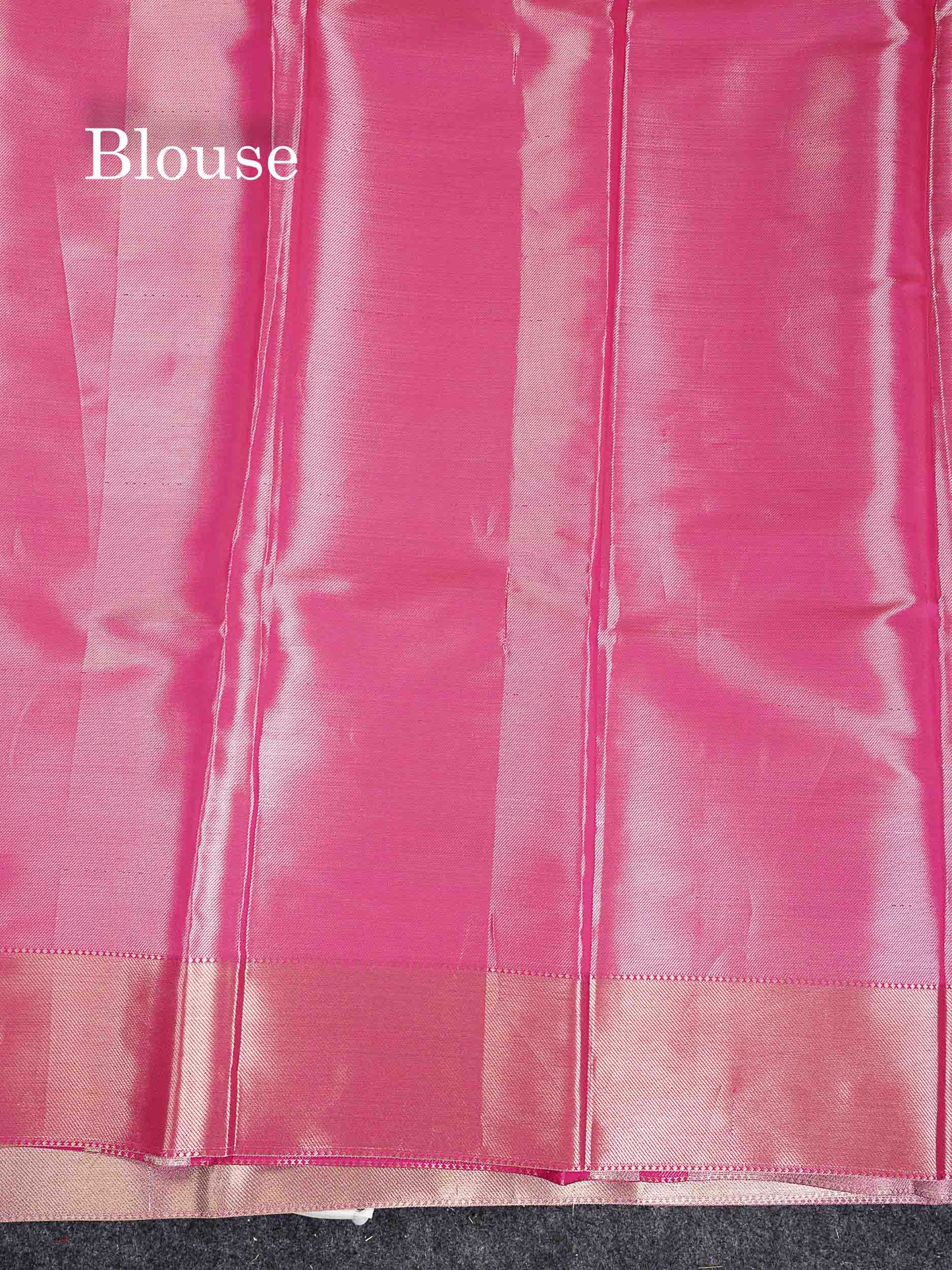 Tissue Saree - Baby Pink Printed Jyothika Celebrity Saree Along With Contrast Pink Blouse
