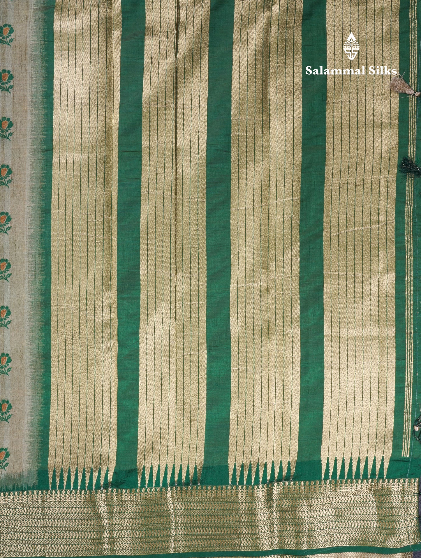 Light Chocolate Colour Semi Tussar Saree With Contrast Yellow Border