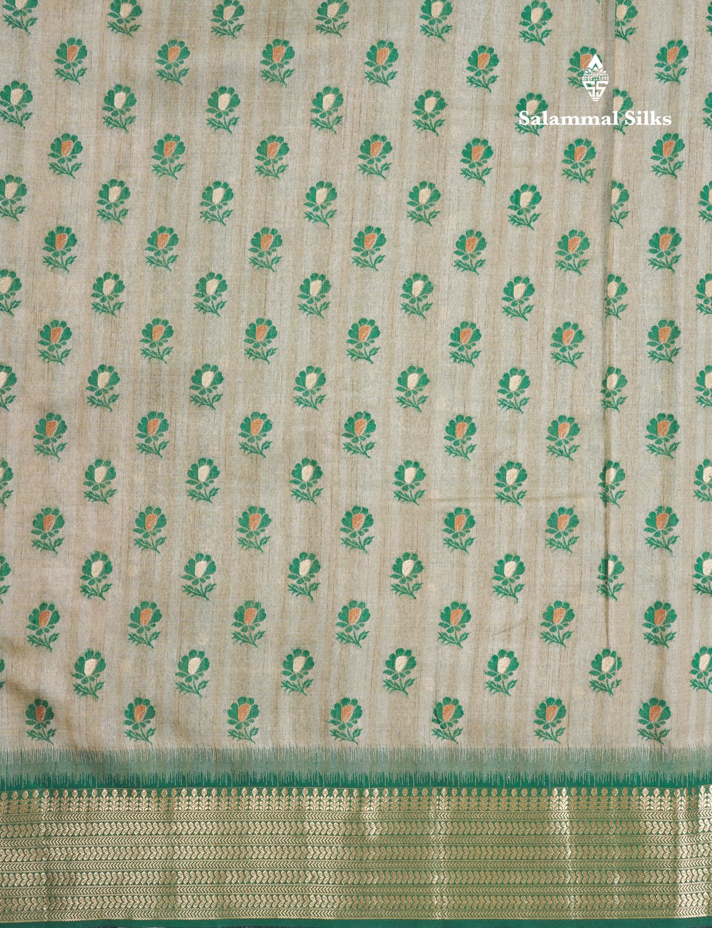 Light Chocolate Colour Semi Tussar Saree With Contrast Yellow Border