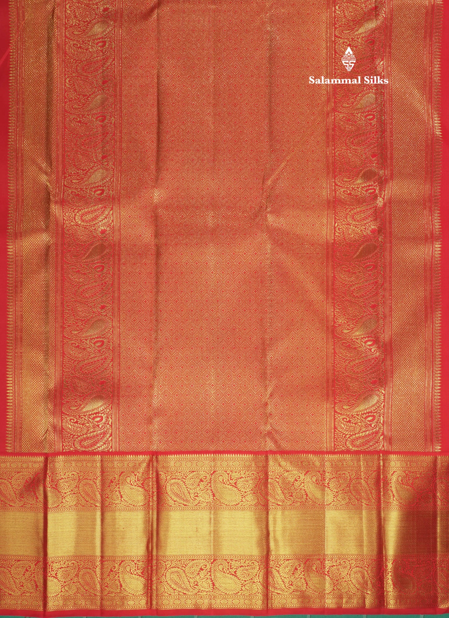 Korvai Violet Pure Kanjivaram Silk Saree (2G) Zari With Contrast Red Border