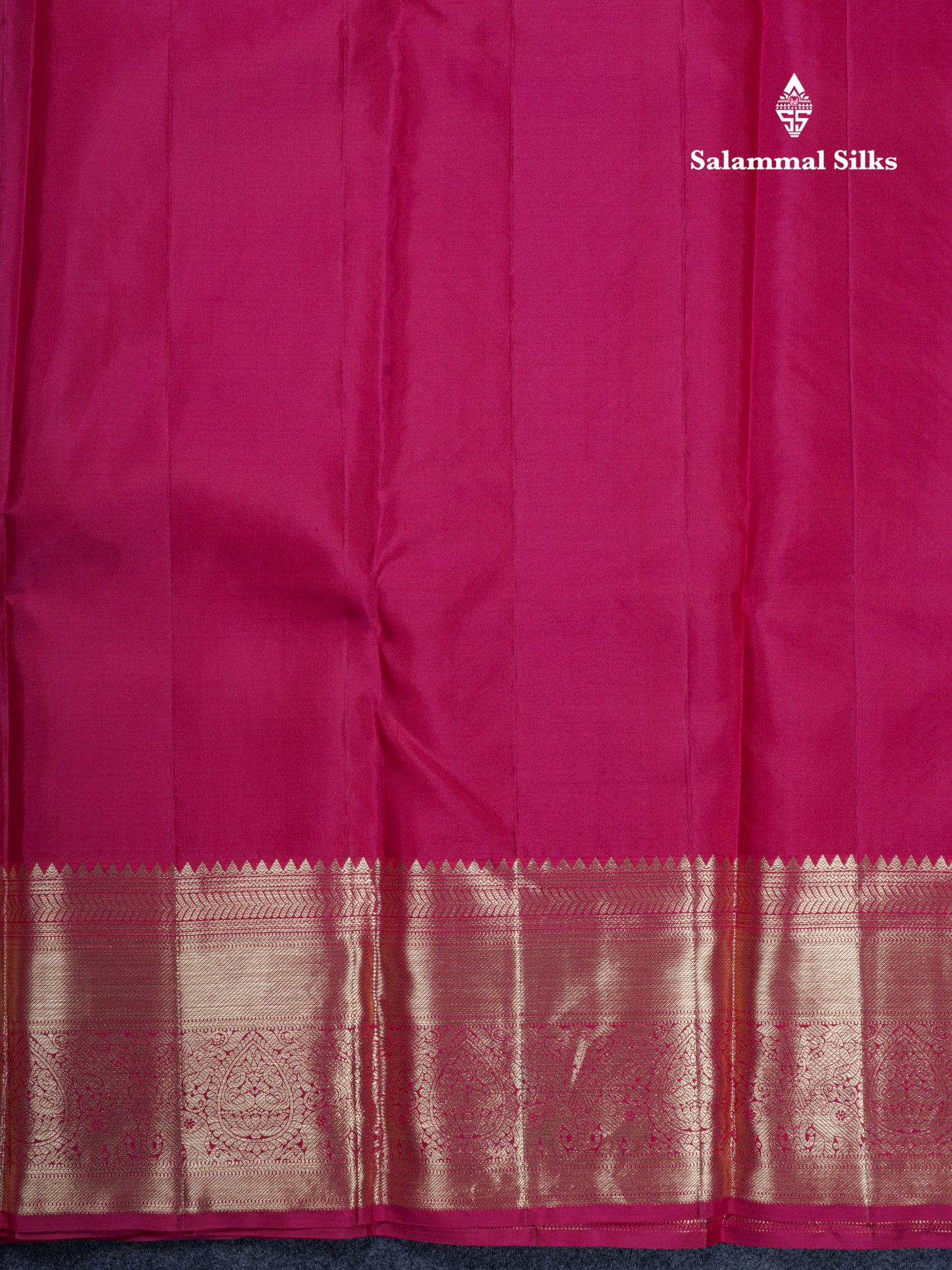 Violet Meenakari Work Bridal Pure Kanjivaram Silk Saree With Magenta Pink Border