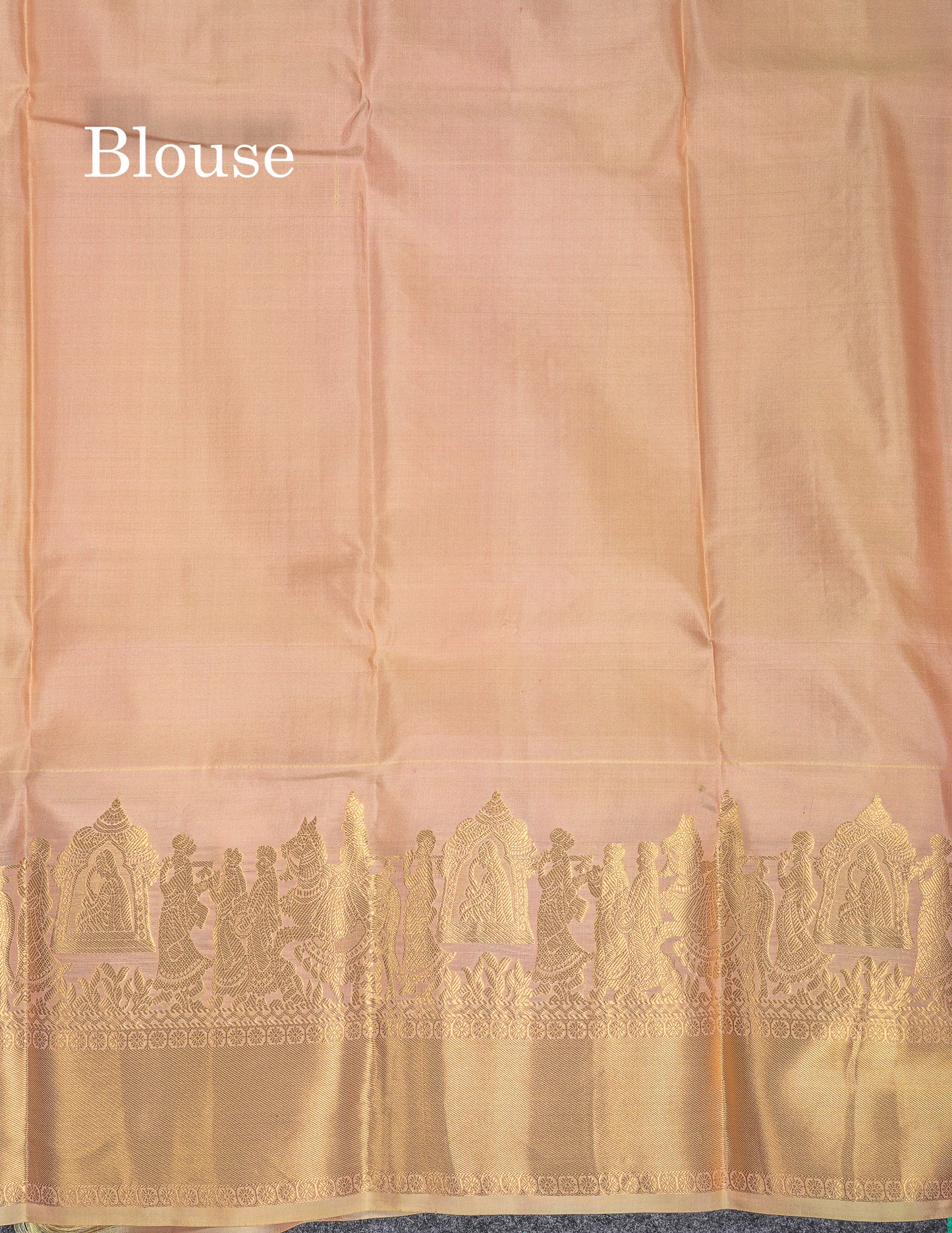 Beautiful Light Grey Plain Pure Kanjivaram Silk Saree With Traditional Pallaku Border