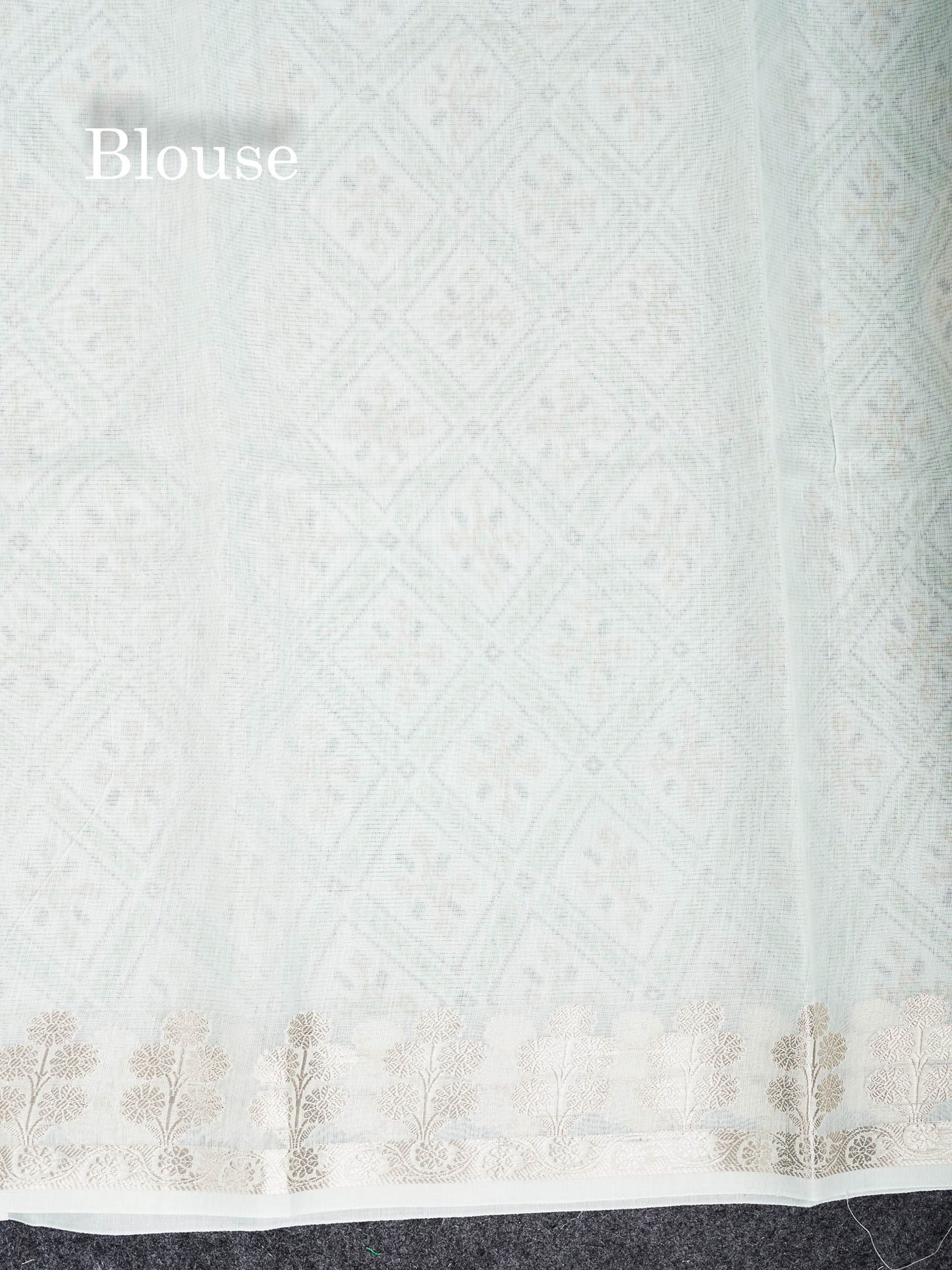 Cotton Mix Saree - Light Pista Green Priented Design Along With Fancy Border
