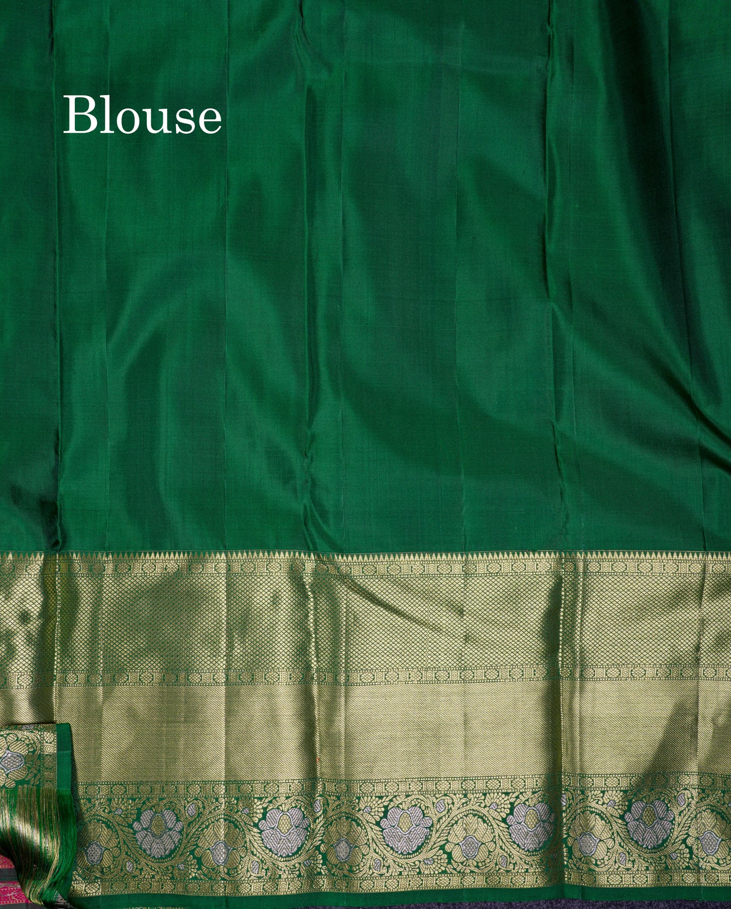 Beautiful Pink Gold & Silver Zari Buttas Bridal Pure Kanjivaram Silk Saree With Traditional Evening Morning Border