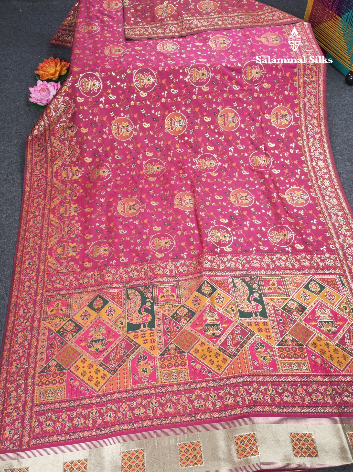 Magenta Colour Pashmina Saree With Rich Weaving Work