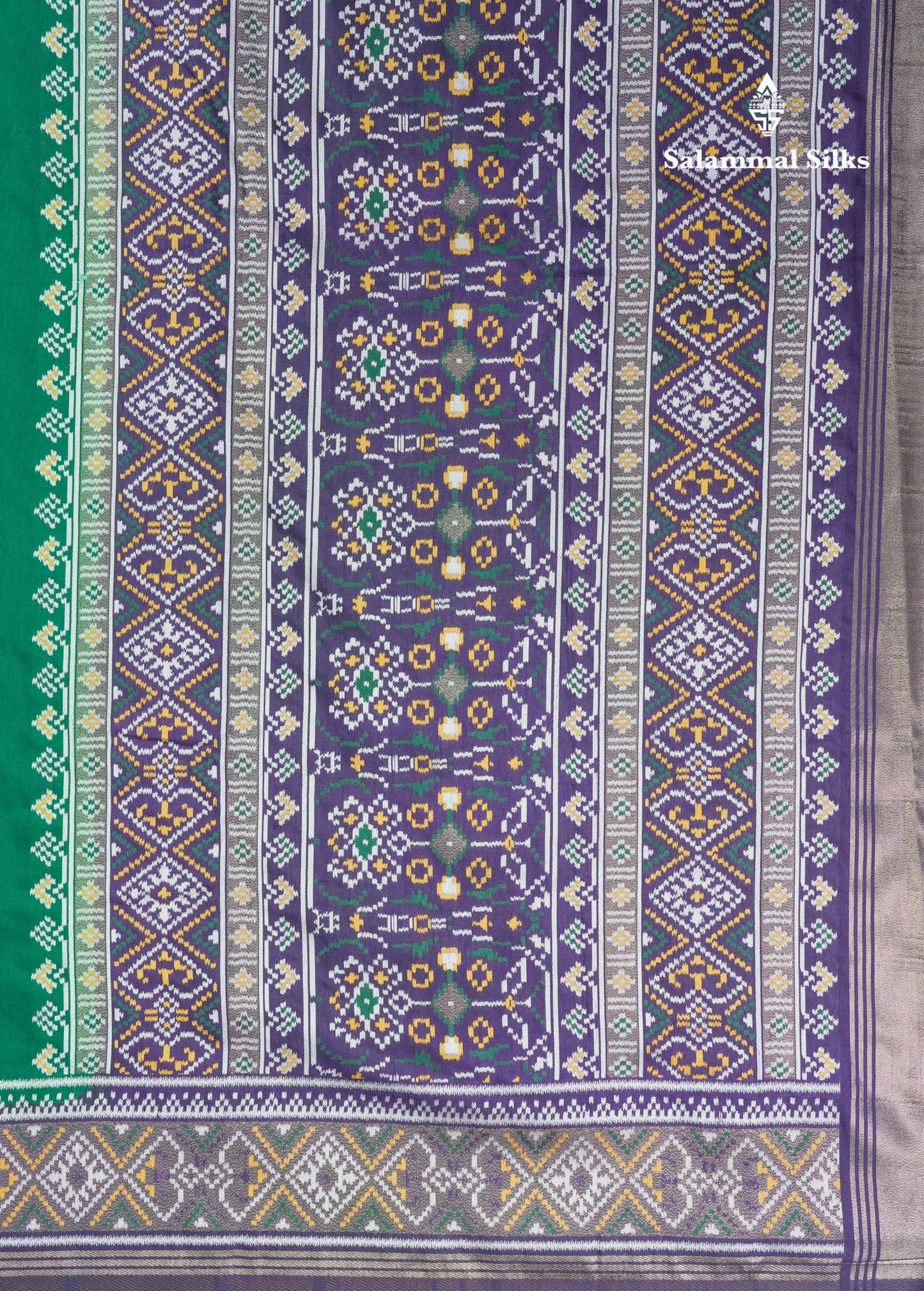 Brown Colour Plain Semi Dola Silk With Ajirah Print Border