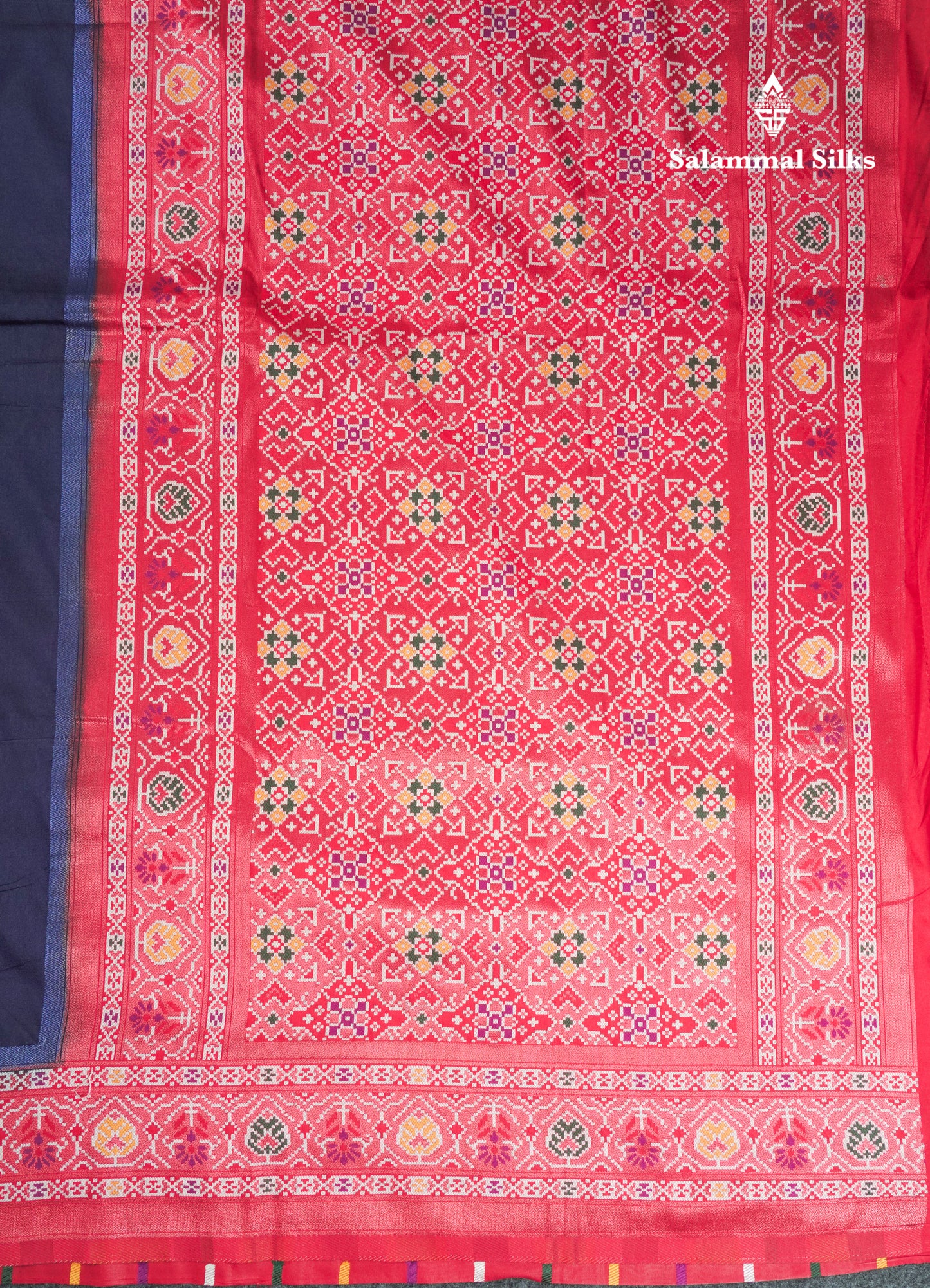 Brown Colour Plain Semi Dola Silk With Ajirah Print Border