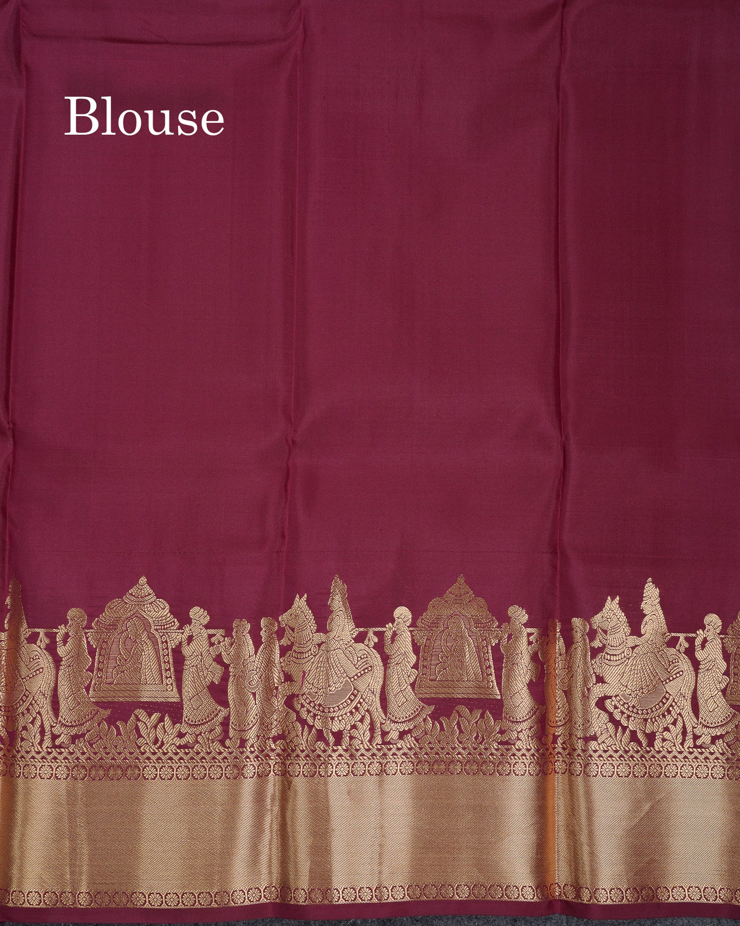 Beautiful Black Plain Pure Kanjivaram Silk Saree with Traditional Pallakku Border