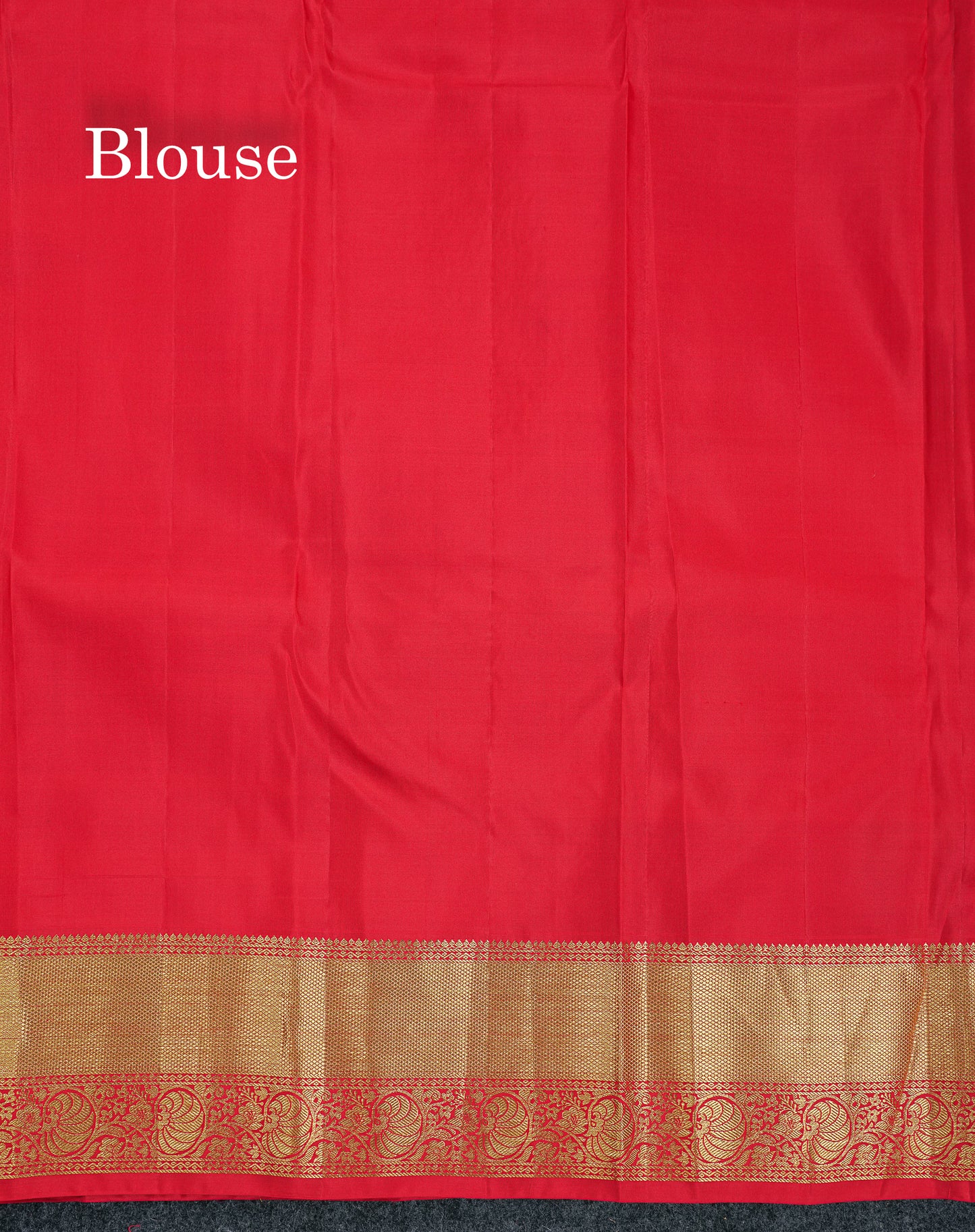 Beautiful Red Pure Kanjivaram Silk Saree With Traditional Border