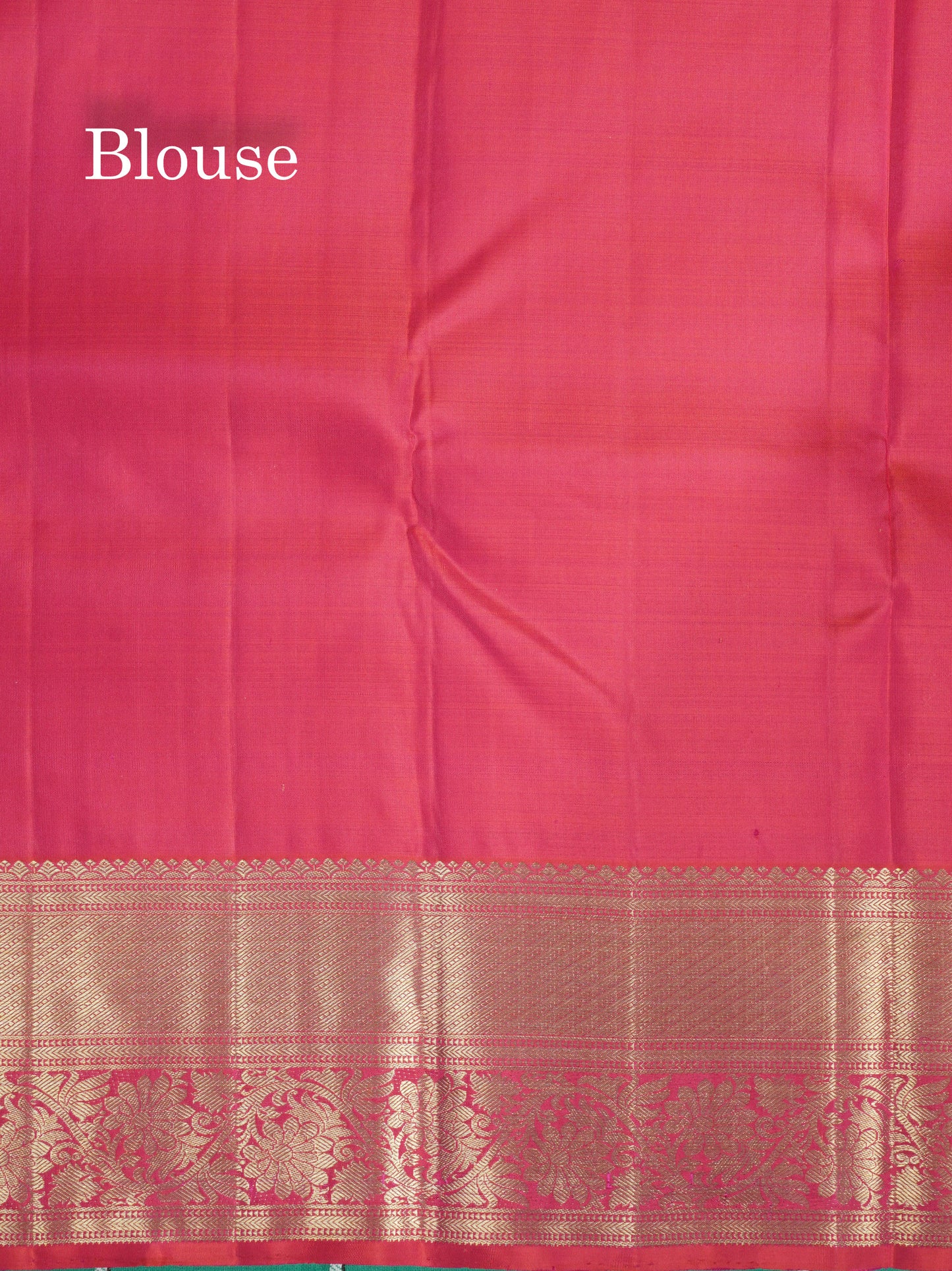 Beautiful Dual Tone Pinkish Orange Pure Kanjivaram Silk Saree With Self Border