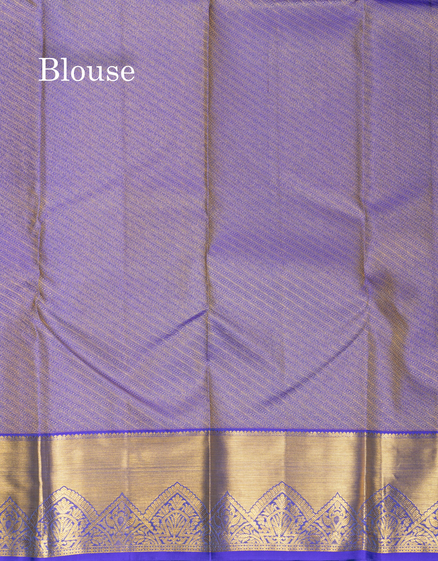 Greenish Grey Bridal Pure Kanjivaram Silk Saree With Contrast Violet Traditional Border