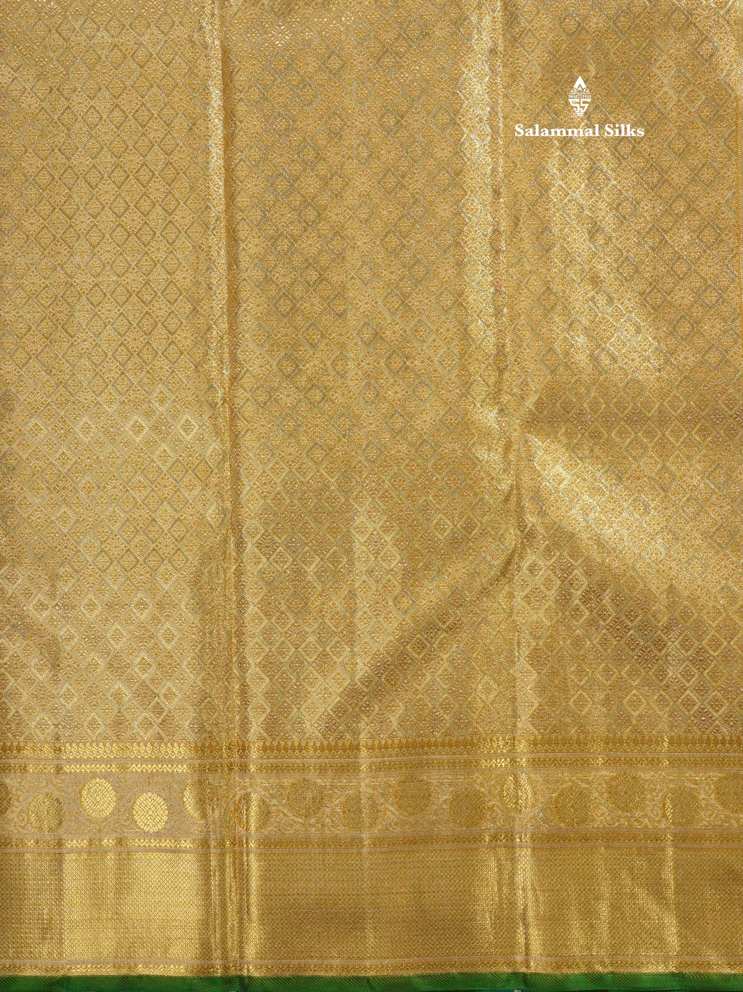 Kanjivaram Gold Colour 2G Zari Pure Silk Saree With Self Border