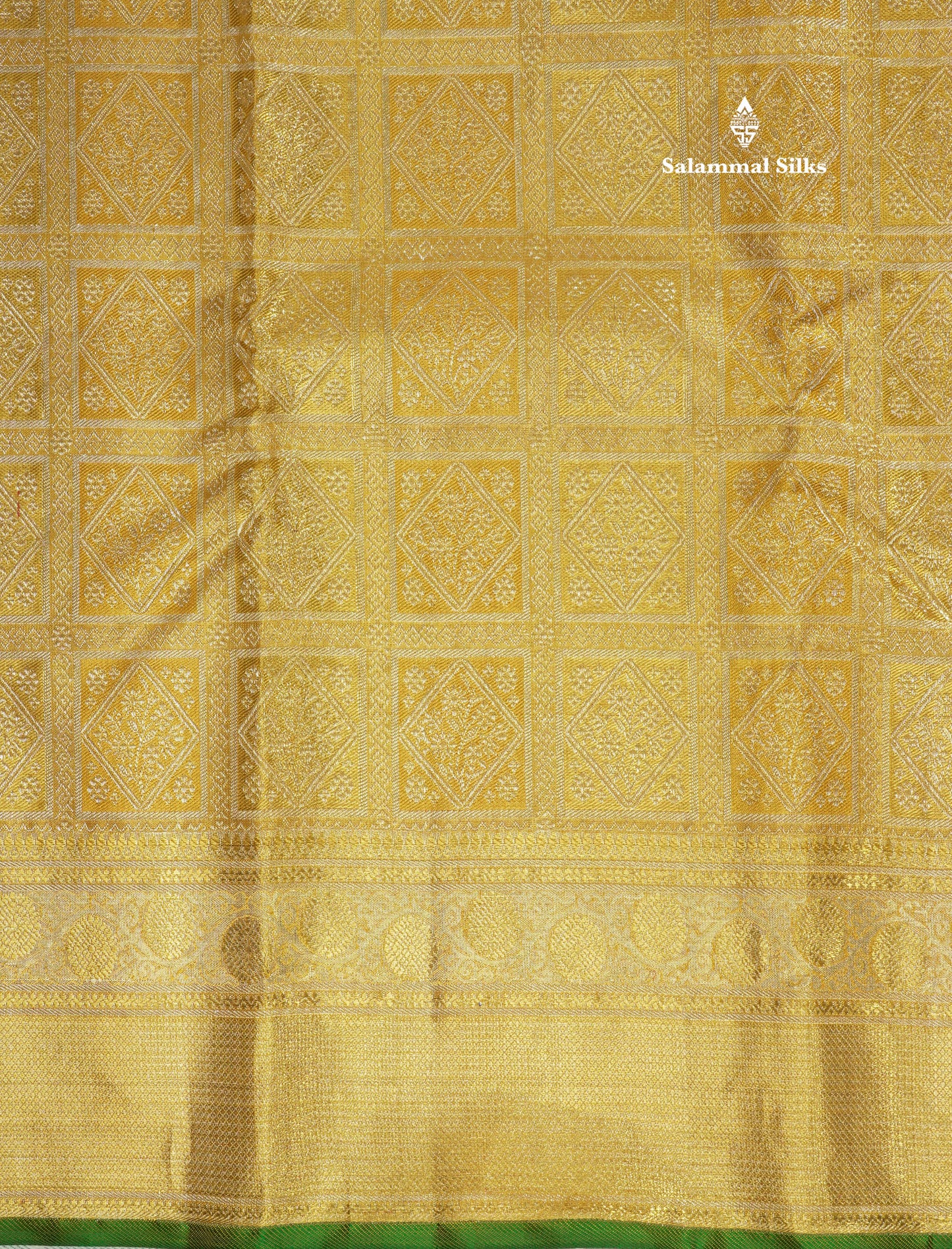 Kanjivaram Gold Colour 2G Zari Pure Silk Saree With Self Border