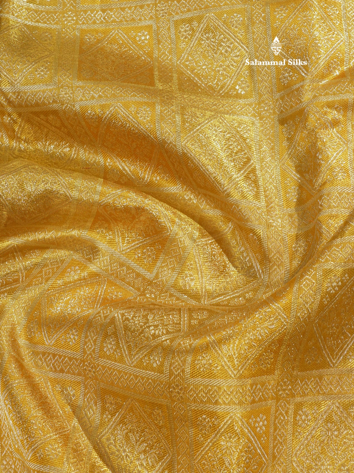 Kanjivaram Gold Colour 2G Zari Pure Silk Saree With Self Border
