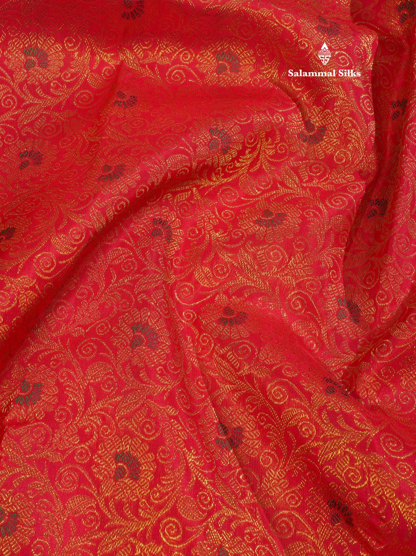 Meenakari work Beautiful Chilly Red Pure Kanjivaram Silk Saree (2G) Zari With Self Border
