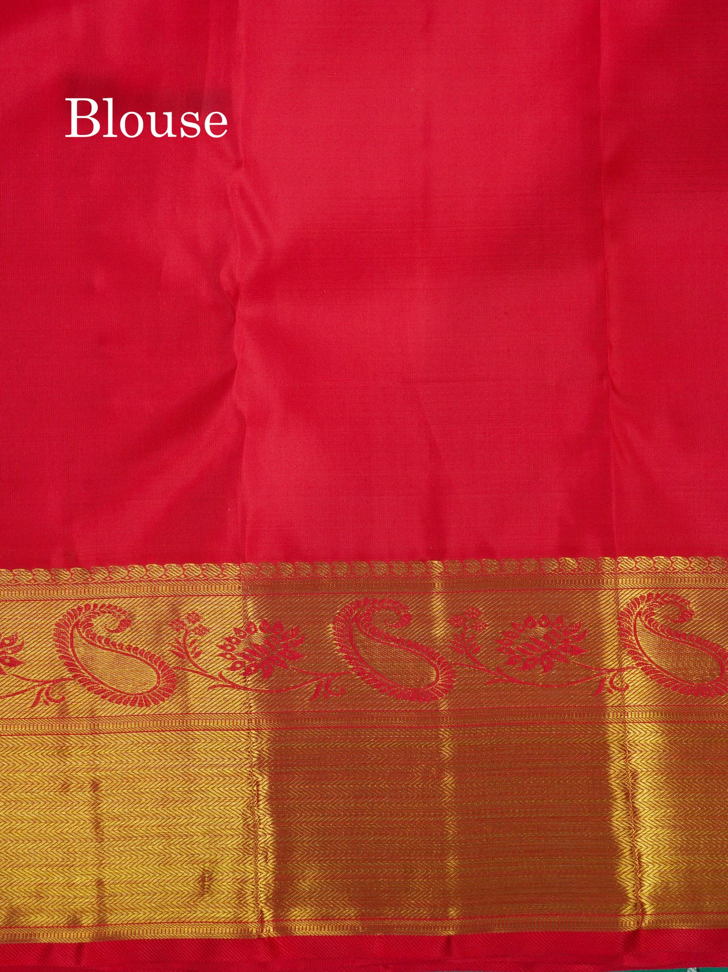 Meenakari work Beautiful Chilly Red Pure Kanjivaram Silk Saree (2G) Zari With Self Border