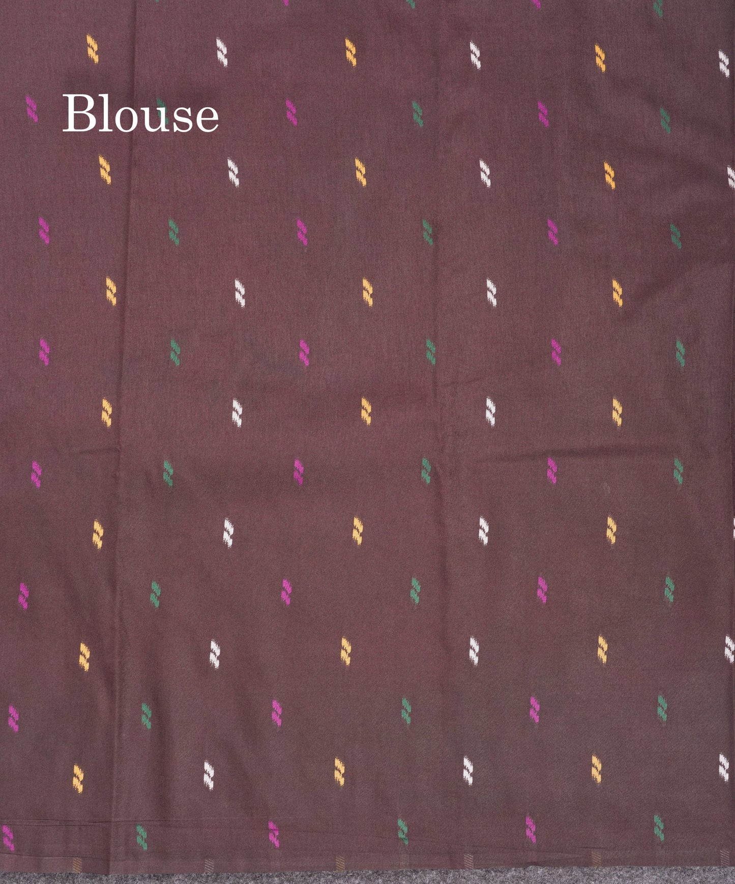 Brown Colour Plain Semi Dola Silk With Ajirah Print Border