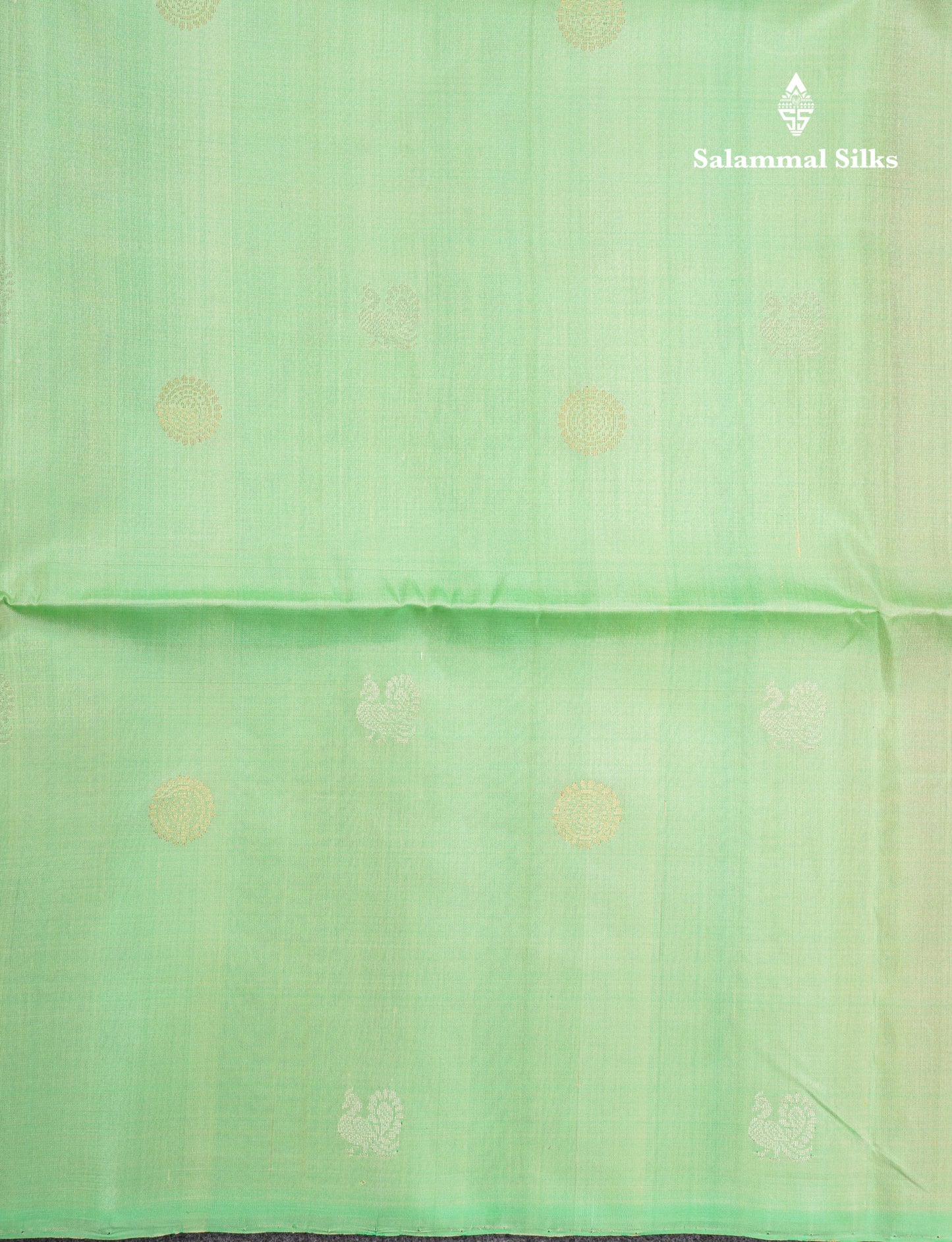 Beautiful Light Green Pure Kanjivaram Soft Silk Saree With Contrast Peach Orange Blouse