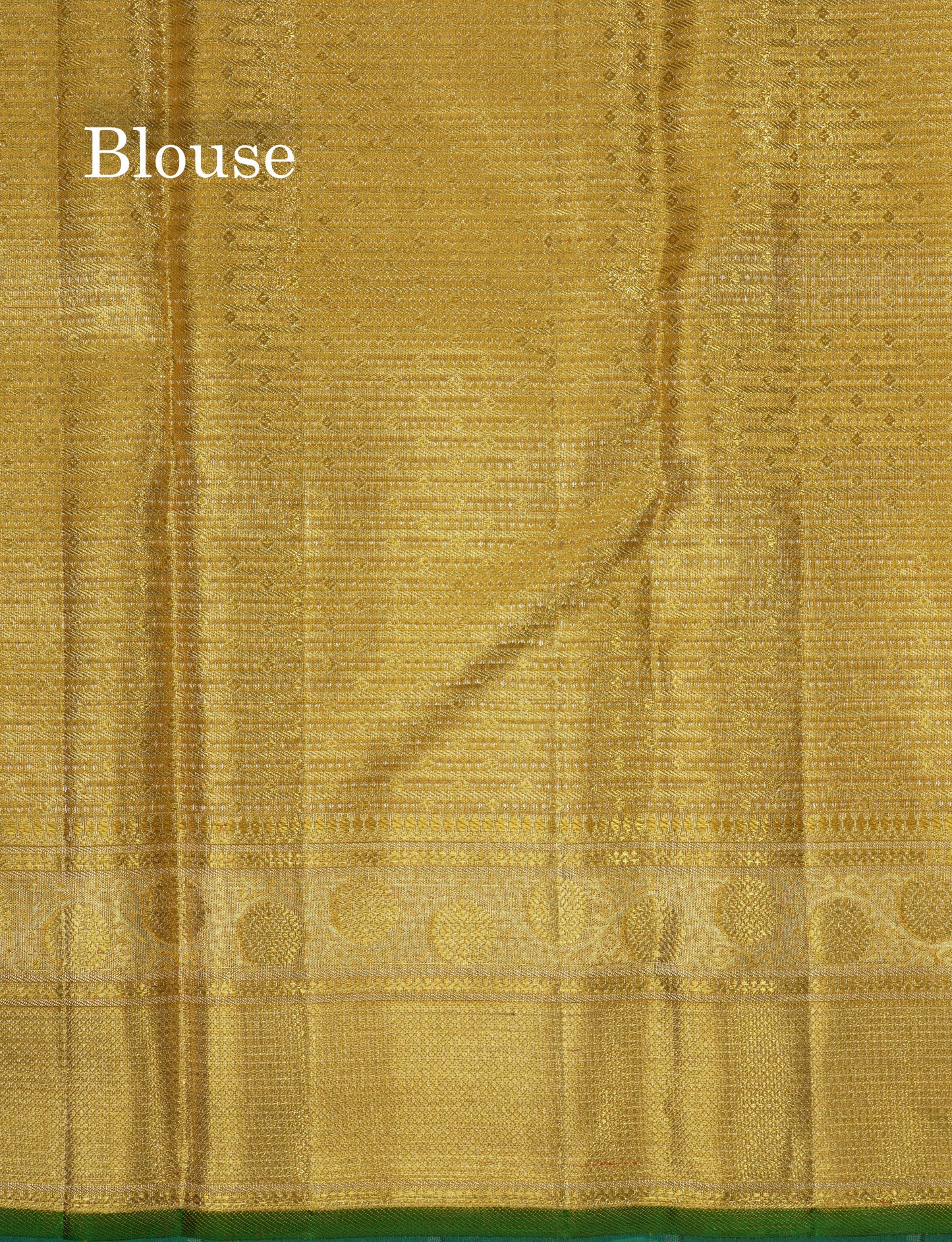 Kanjivaram Gold Colour 2G Zari Pure Silk Saree With Self Border