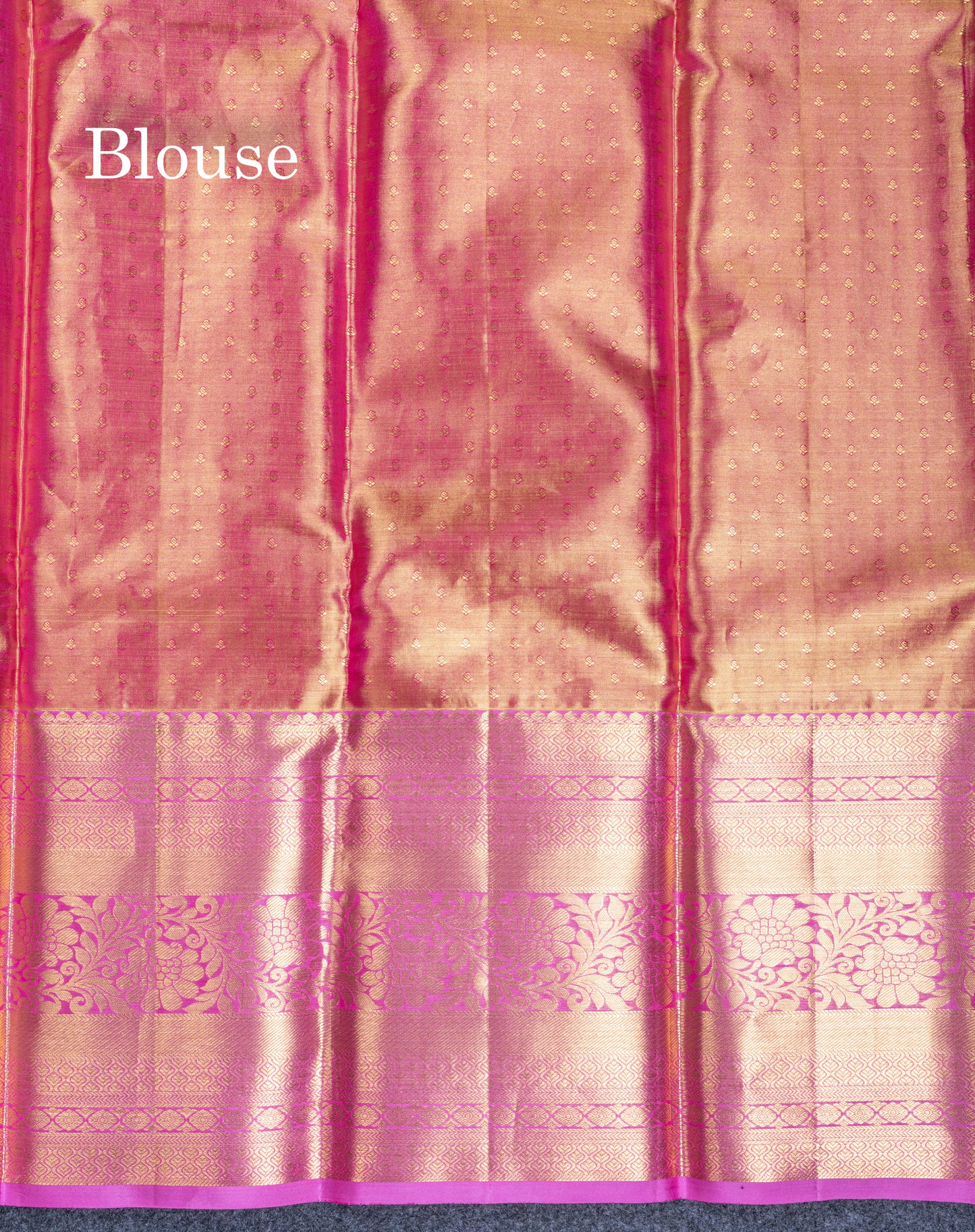 Pink Tissue Bridal Pure Kanjivaram Silk Saree With Contrast Link Pink Traditional Evening Morning Border