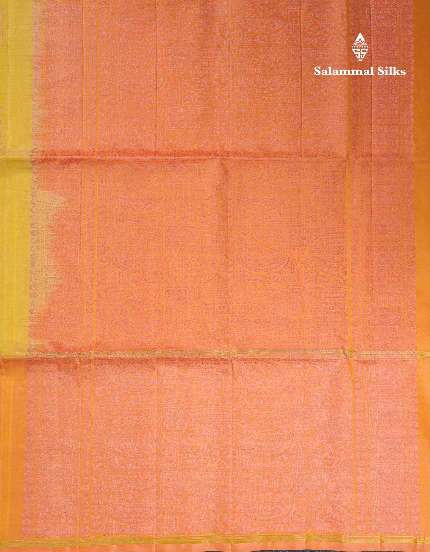 Beautiful Light Yellow Pure Kanjivaram Soft Silk Saree With Contrast Peach Border