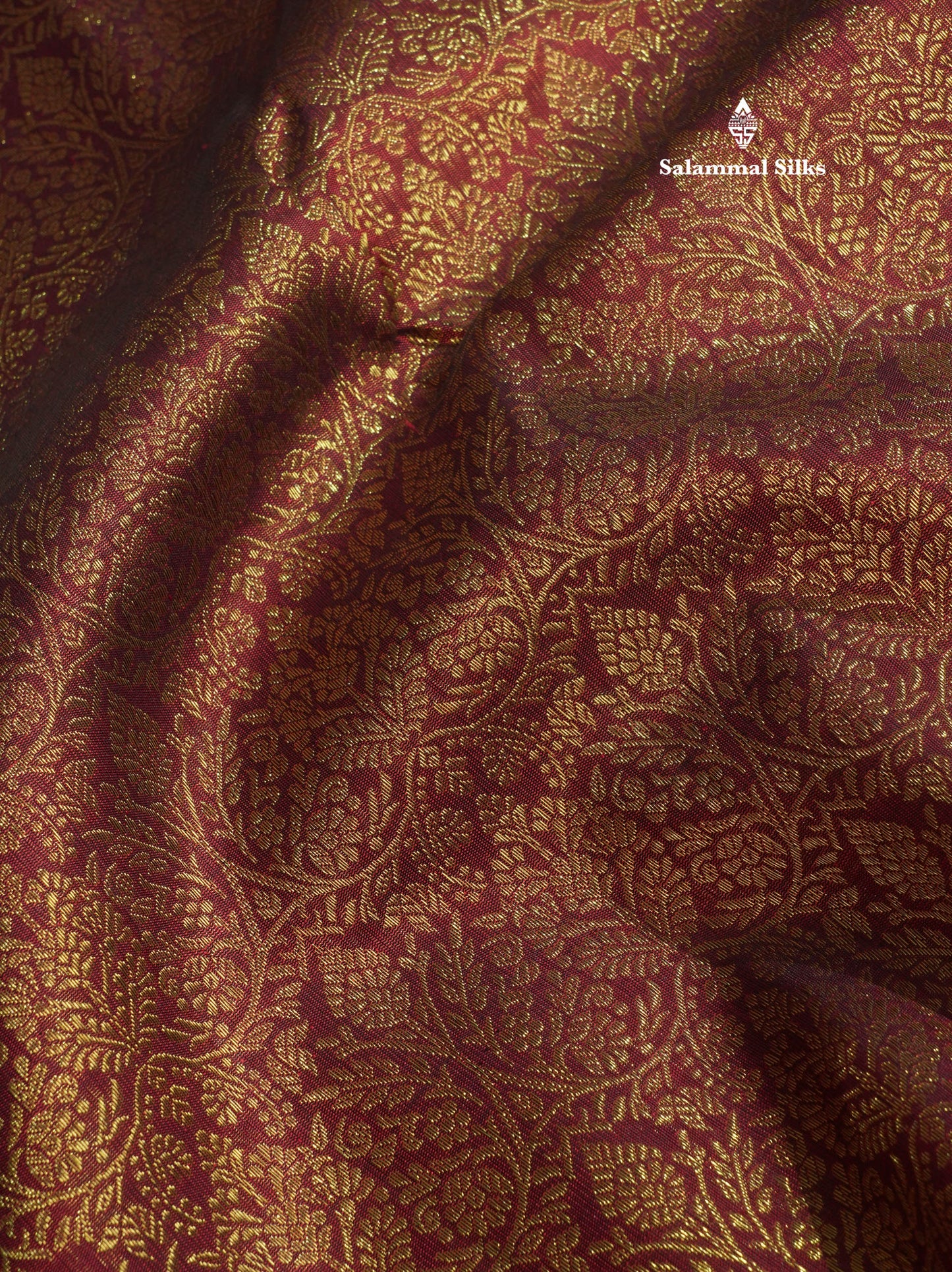 Beautiful Dark Maroon Pure Kanjivaram Silk Saree (2G) Zari With Traditional Self Border