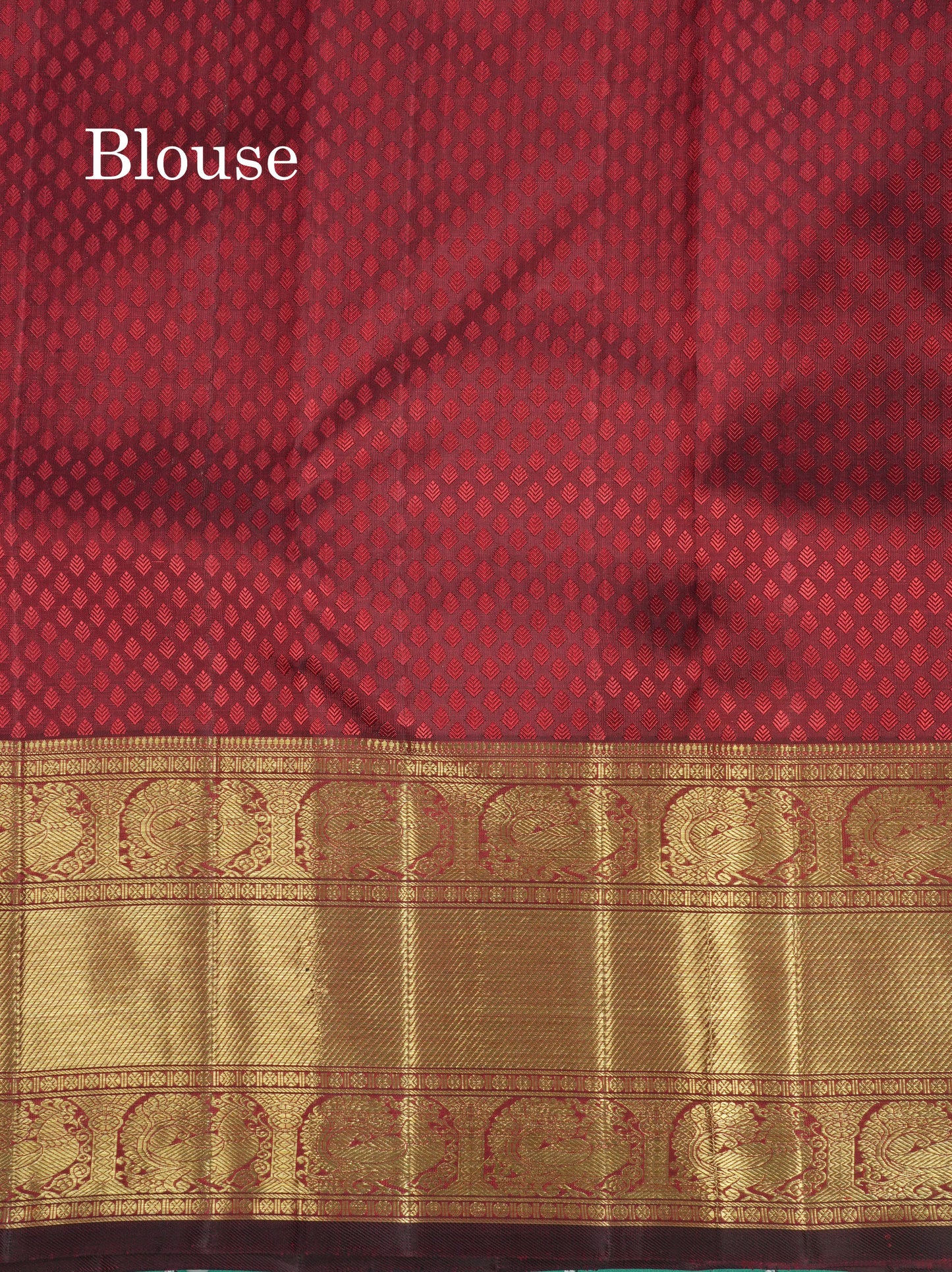 Beautiful Dark Maroon Pure Kanjivaram Silk Saree (2G) Zari With Traditional Self Border