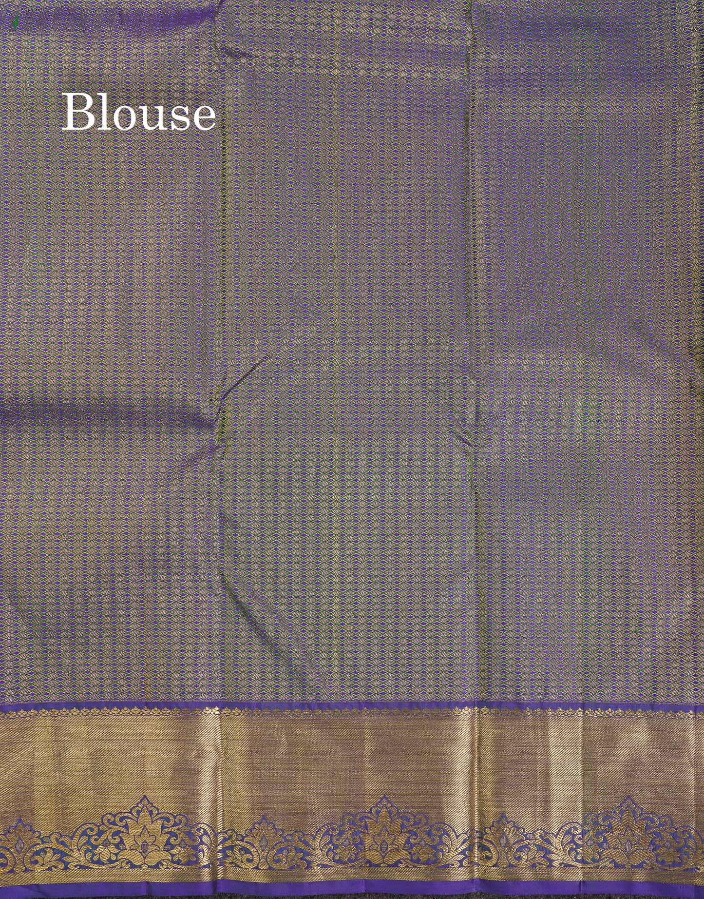 Beautiful Parrot Green Bridal Pure Kanjivaram Silk Saree With Contrast Royal Blue Traditional Border