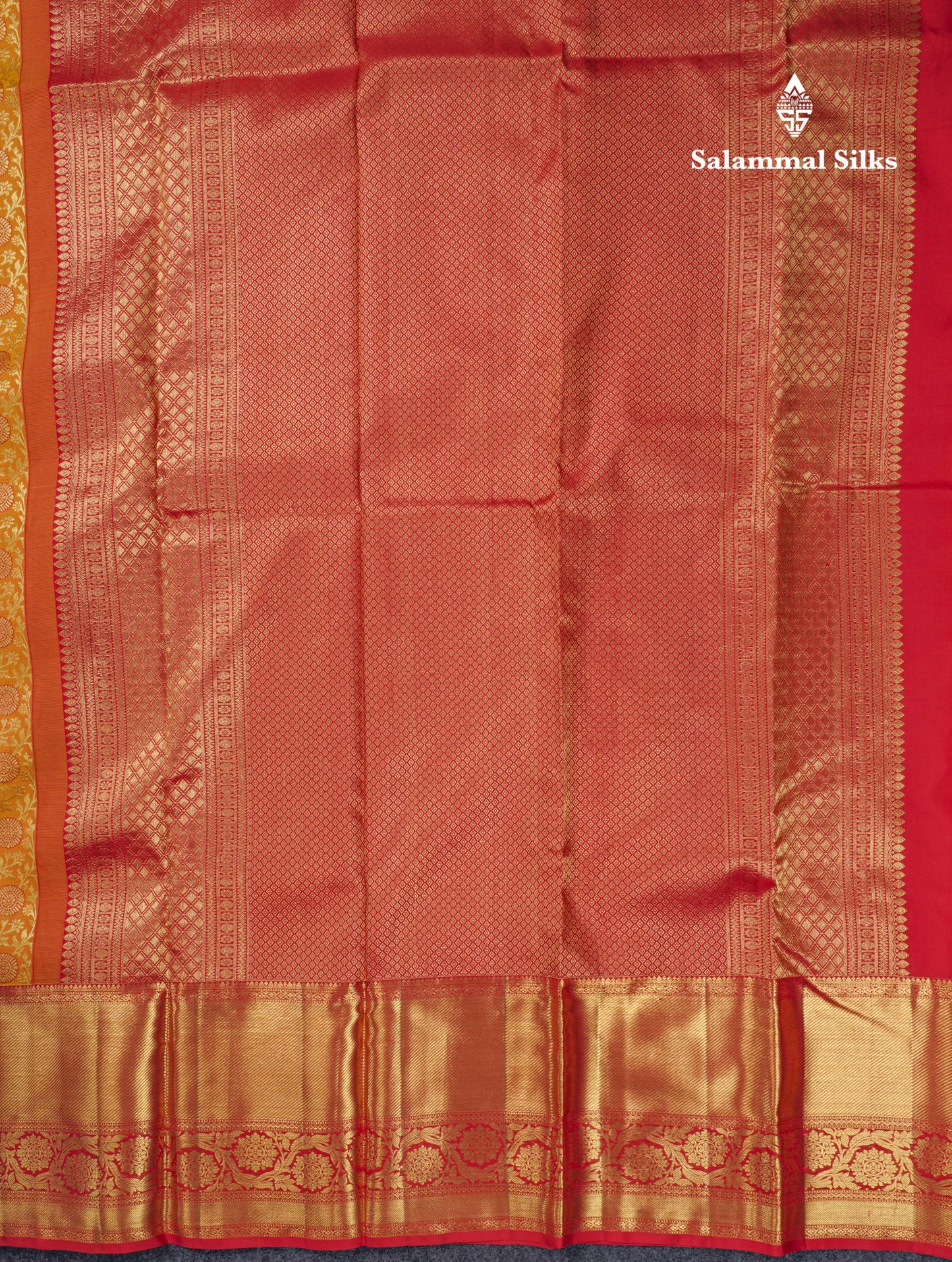 Yellow Meenakari Work Beautiful Bridal Pure Kanjivaram Silk Saree With Maroon Border